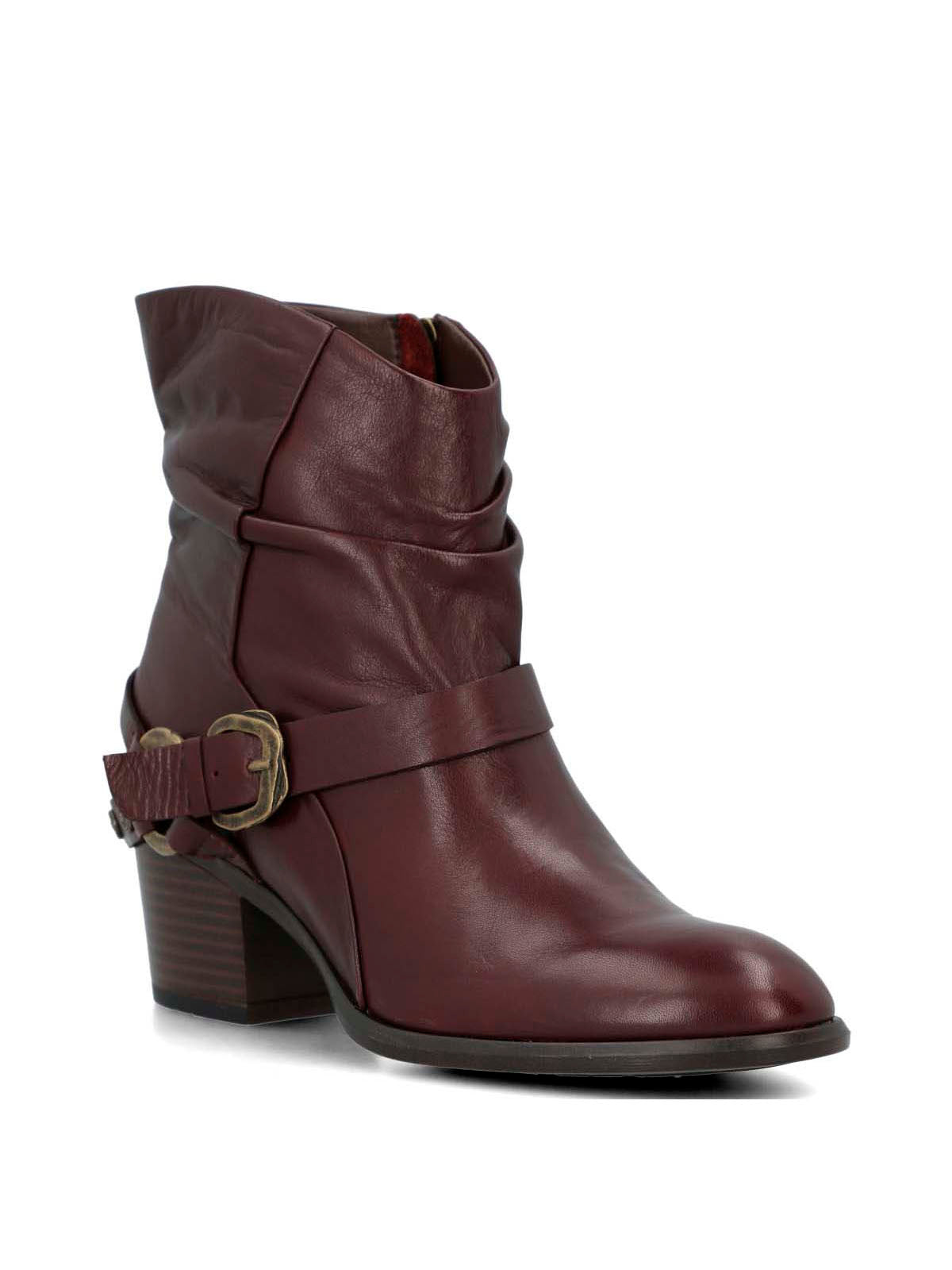 Botin Cuero Mujer Marita Burdeo