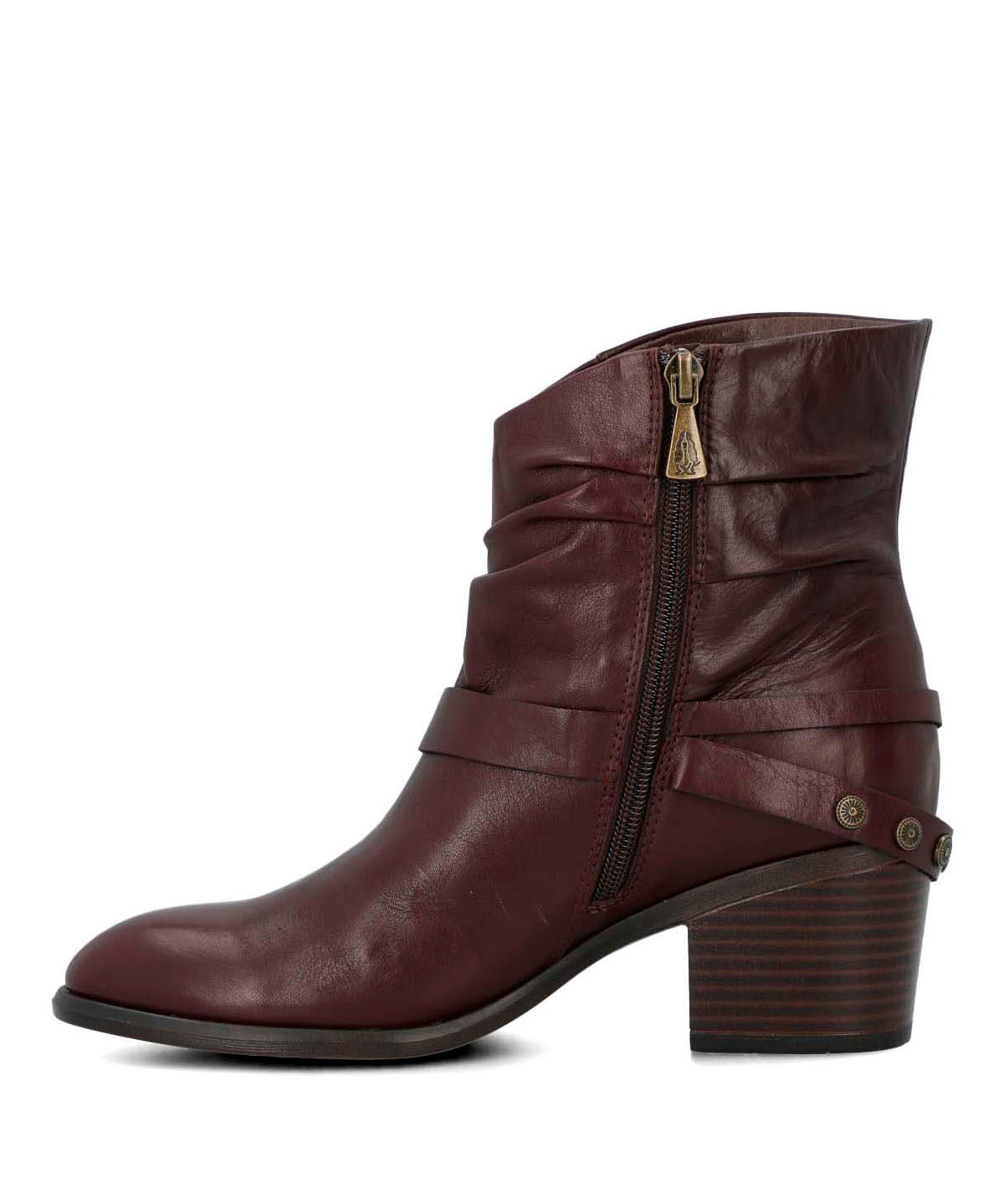 Botin Cuero Mujer Marita Burdeo