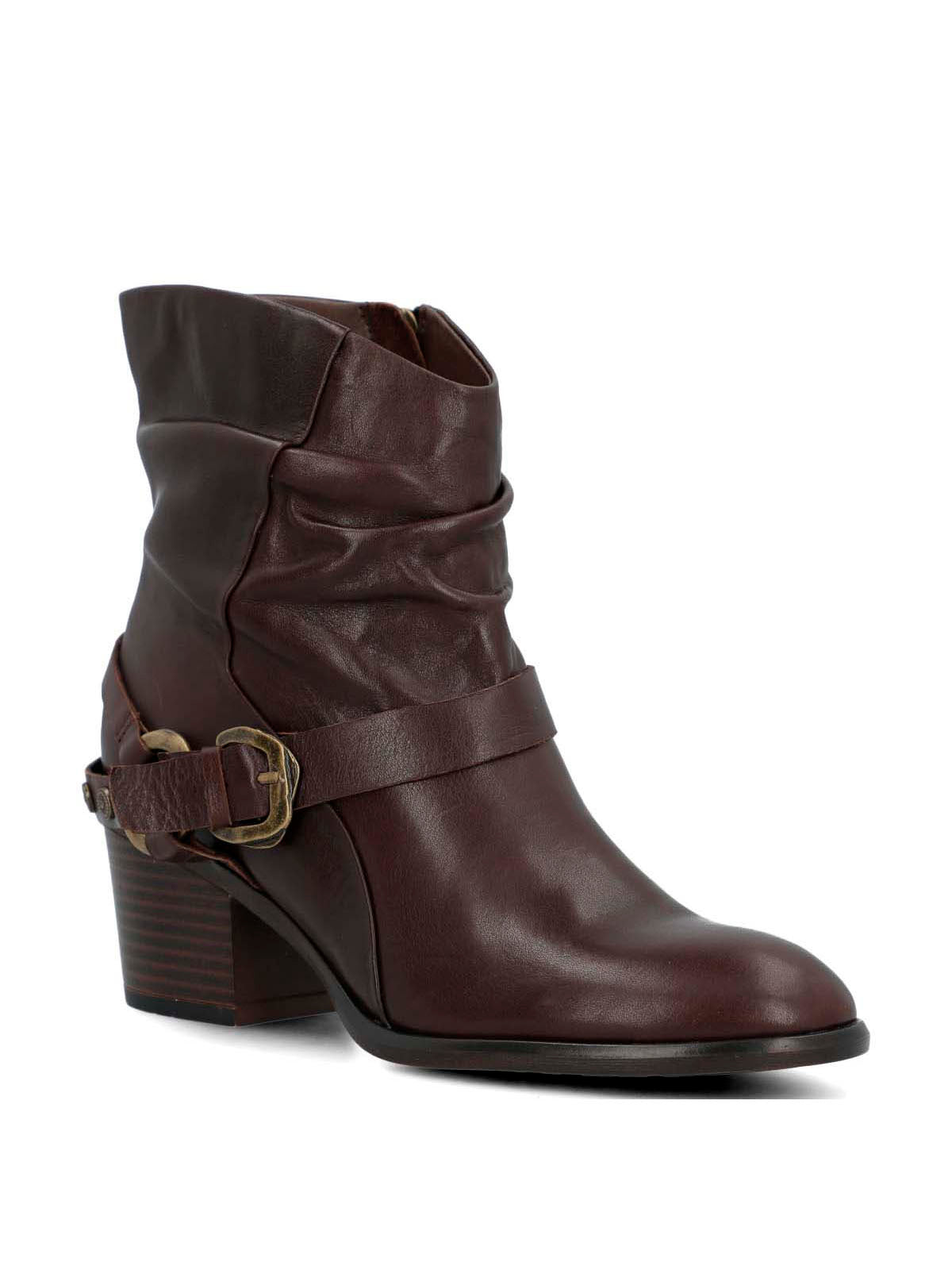 Botin Cuero Mujer Marita Café