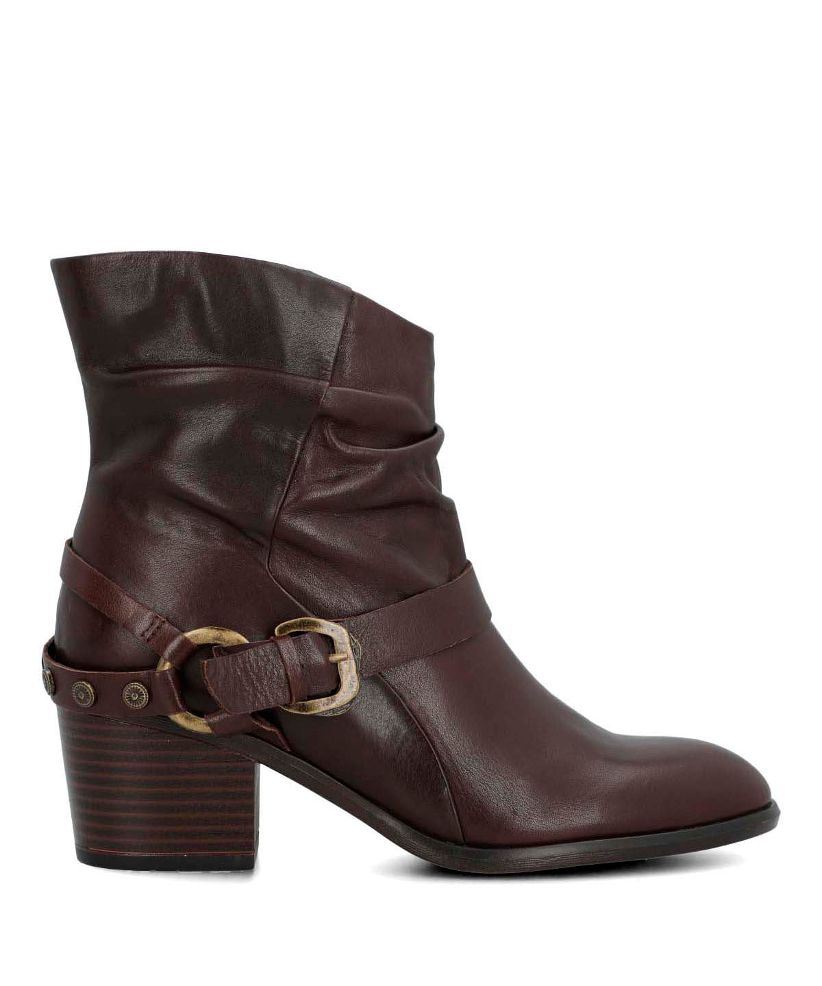 Botin Cuero Mujer Marita Café