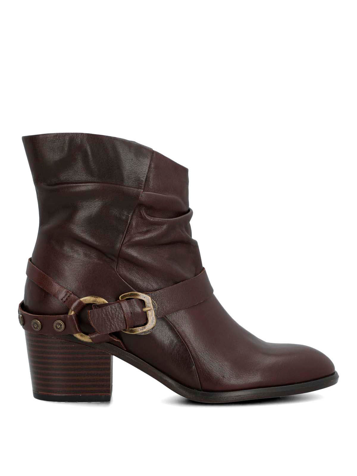 Botin Cuero Mujer Marita Café