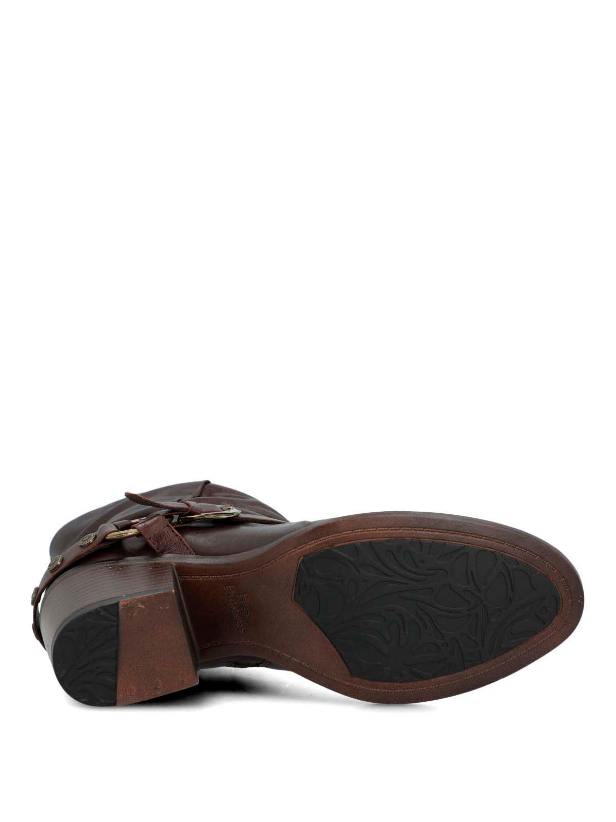 Botin Cuero Mujer Marita Café