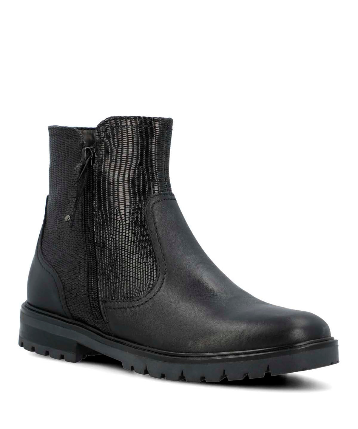 Botin Cuero Mujer Briller Negro