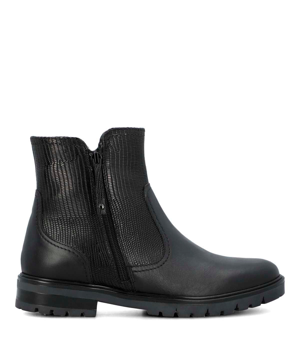 Botin Cuero Mujer Briller Negro