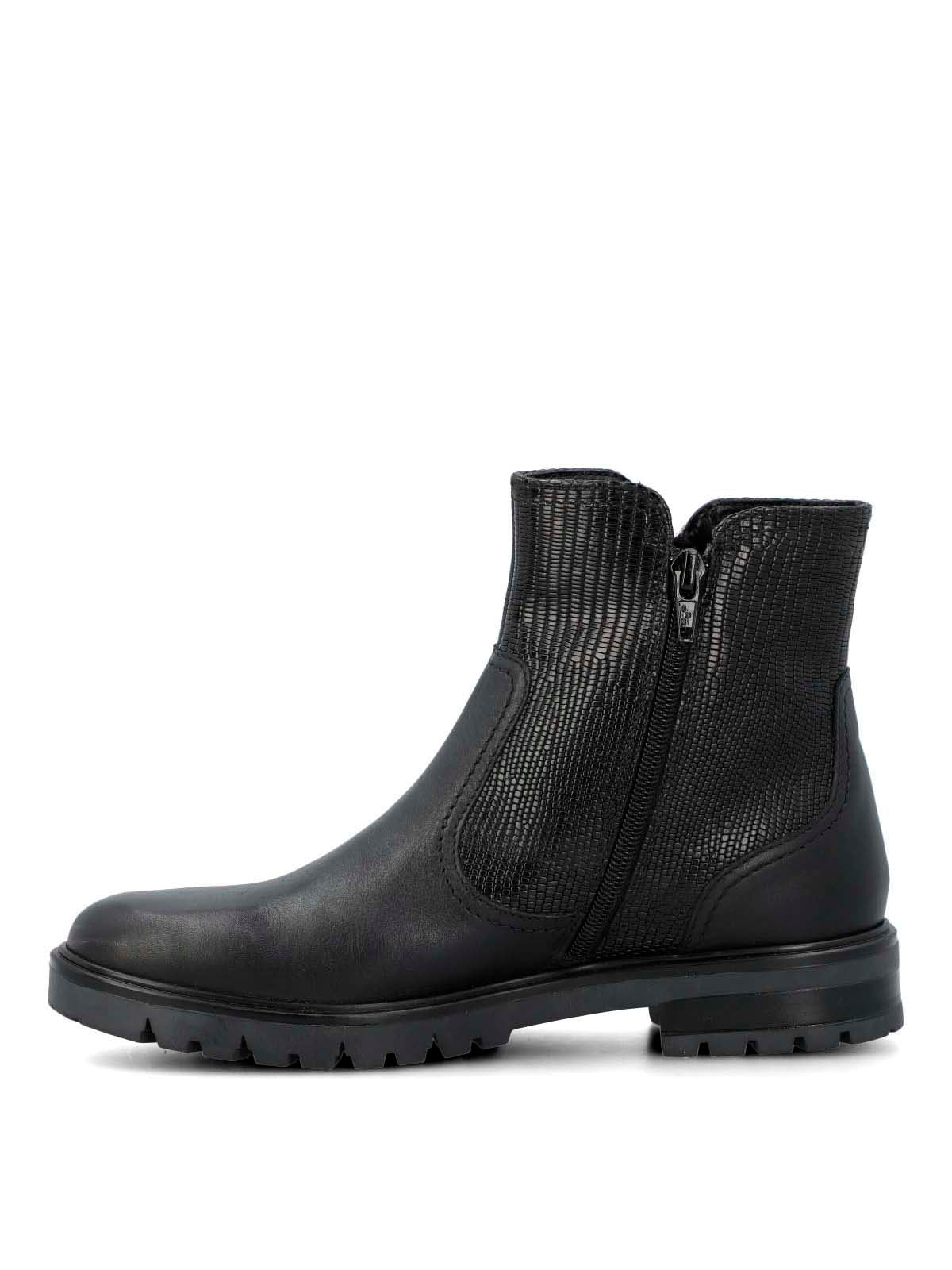 Botin Cuero Mujer Briller Negro