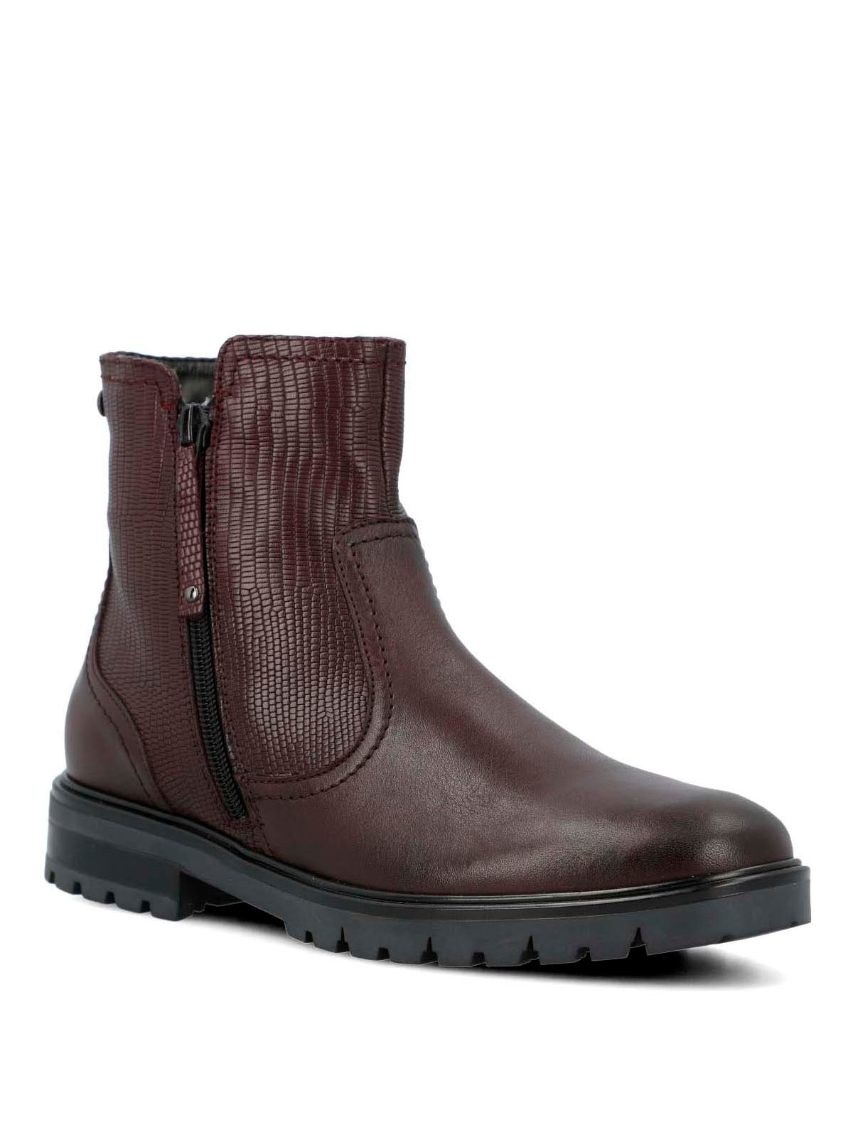 Botin Cuero Mujer Briller Burdeo