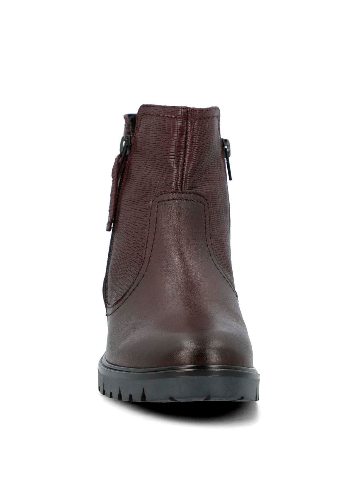 Botin Cuero Mujer Briller Burdeo