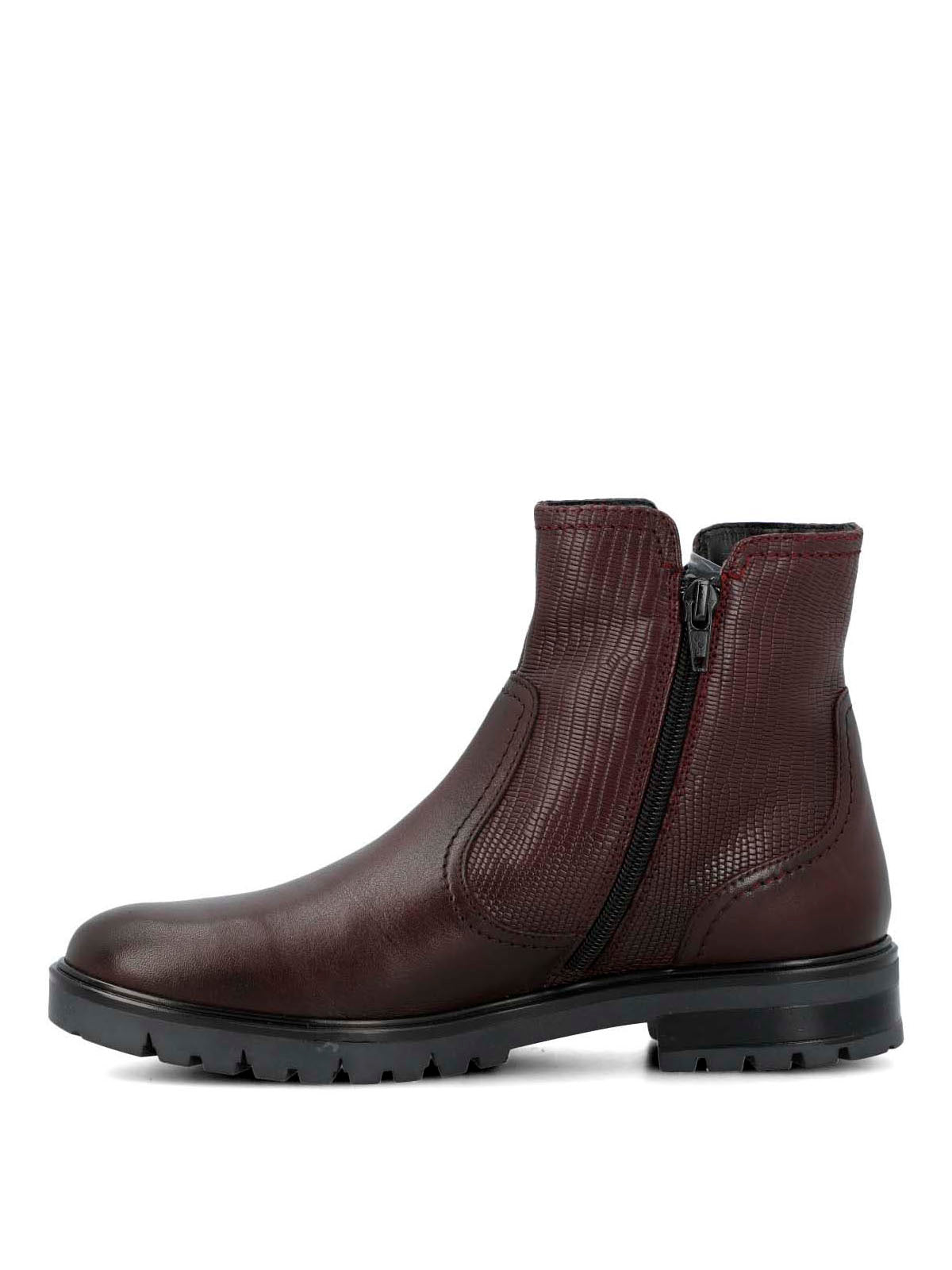 Botin Cuero Mujer Briller Burdeo