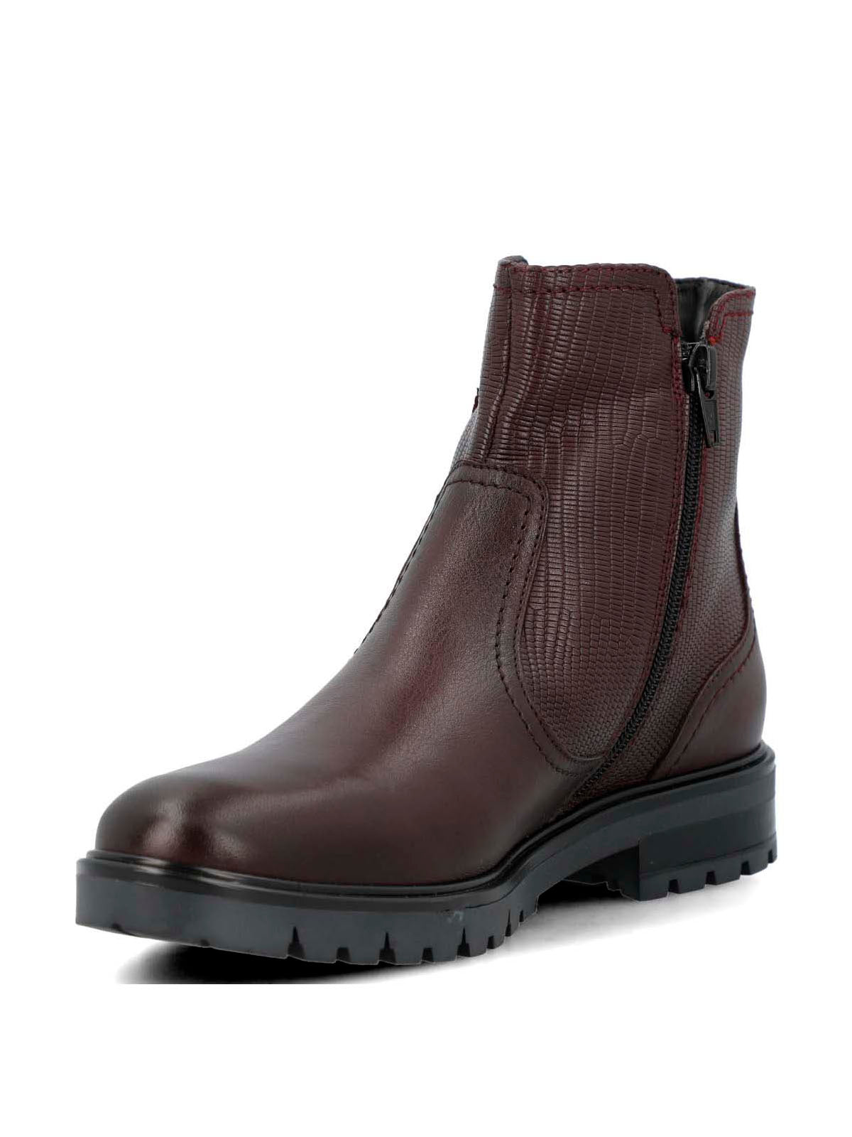 Botin Cuero Mujer Briller Burdeo