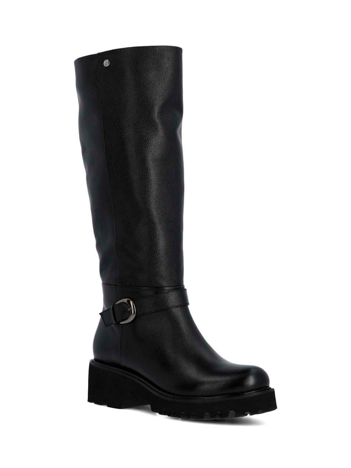Bota Cuero Mujer Blisda Negra