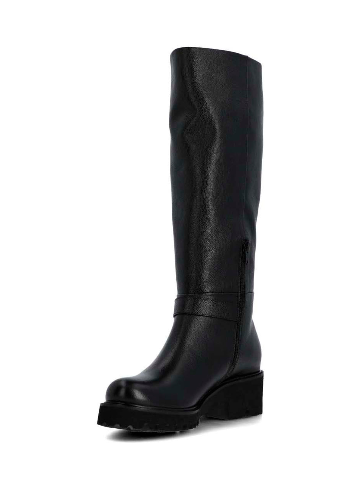 Bota Cuero Mujer Blisda Negra