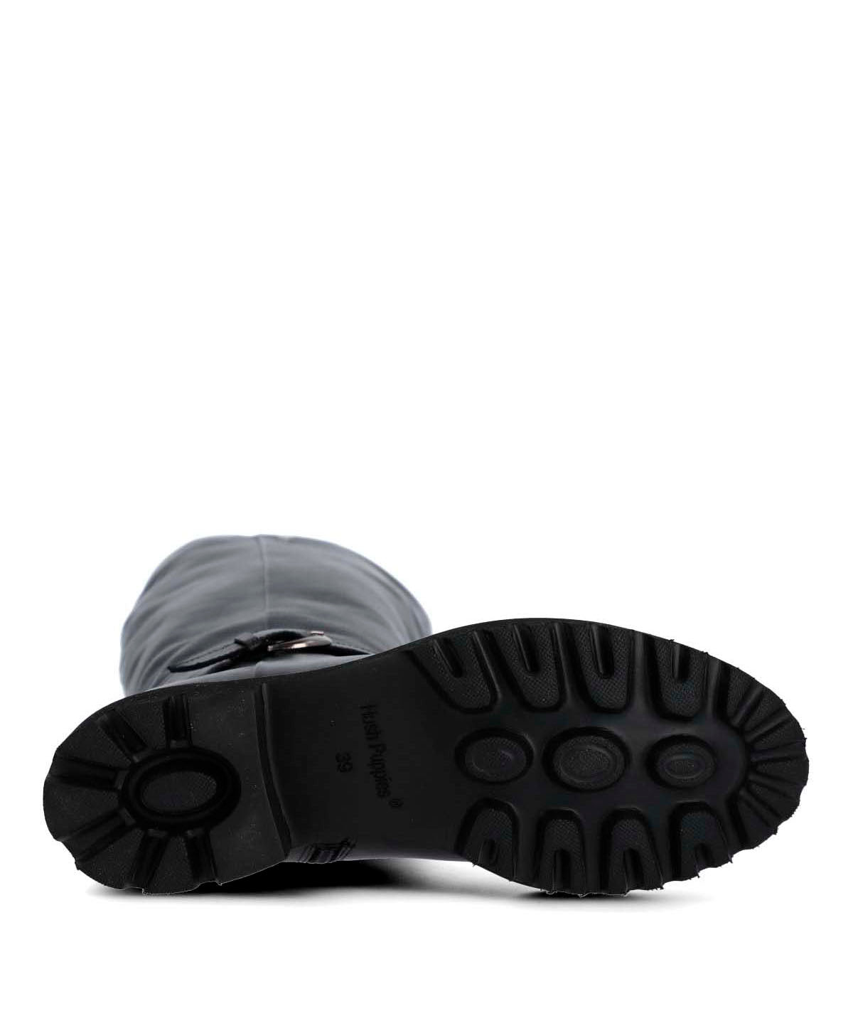 Bota Cuero Mujer Blisda Negra