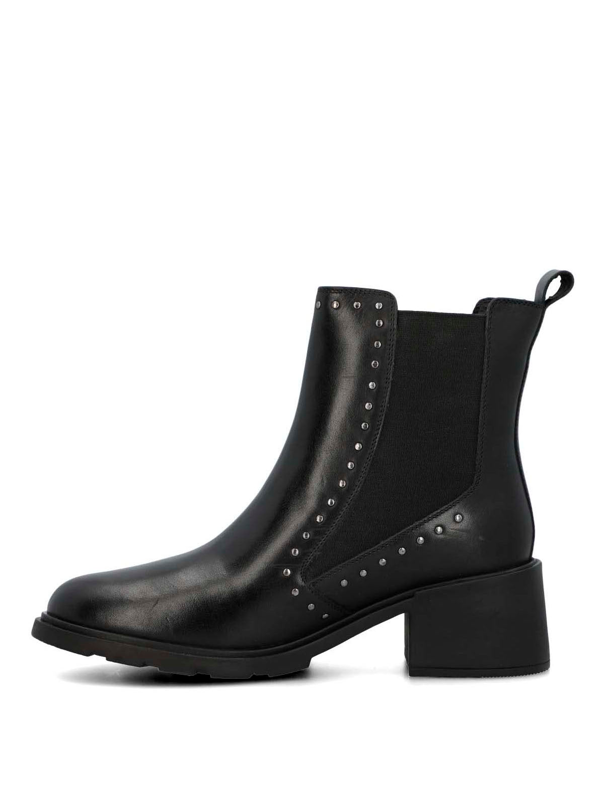 Botin Cuero Mujer Lamas Negro