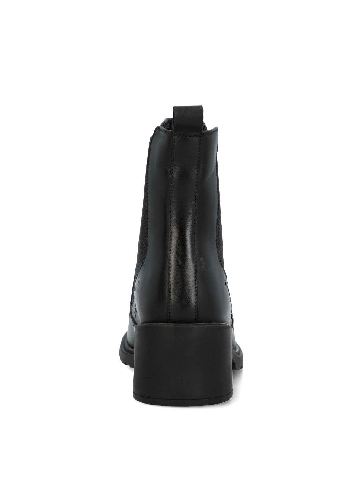 Botin Cuero Mujer Lamas Negro