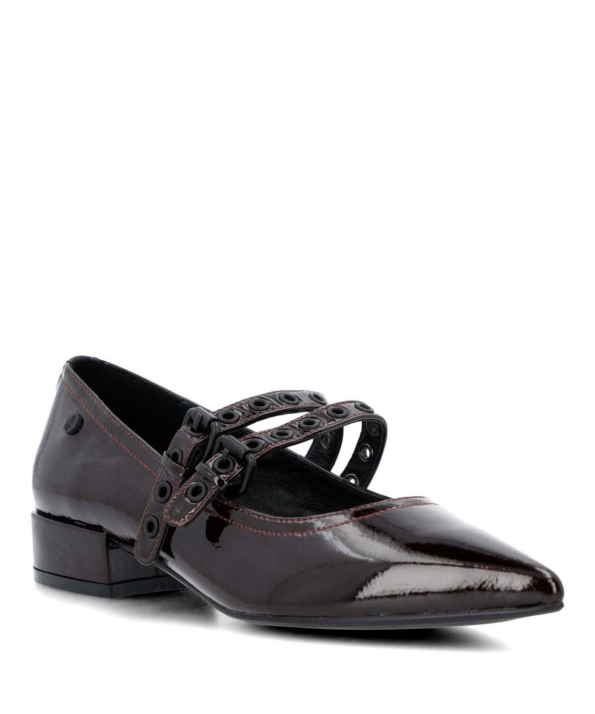 Ballerina Cuero Mujer Saena Rojo-Hush Puppies Chile