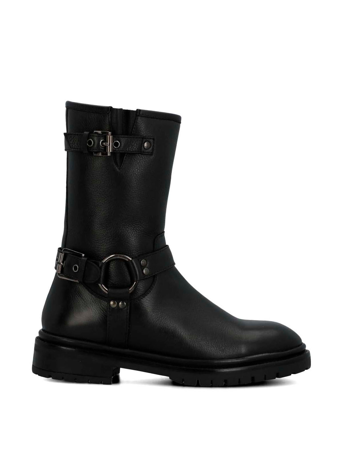 Bota Cuero Mujer Ribek Negra