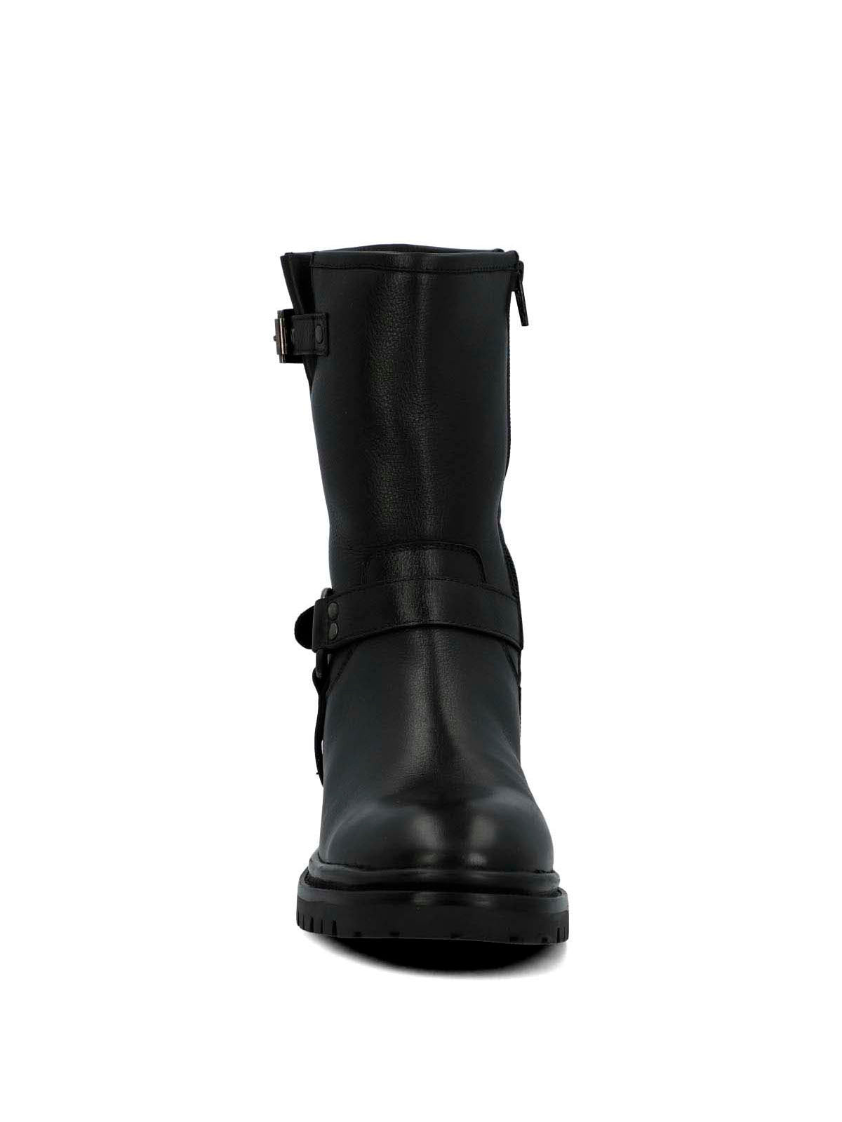 Bota Cuero Mujer Ribek Negra