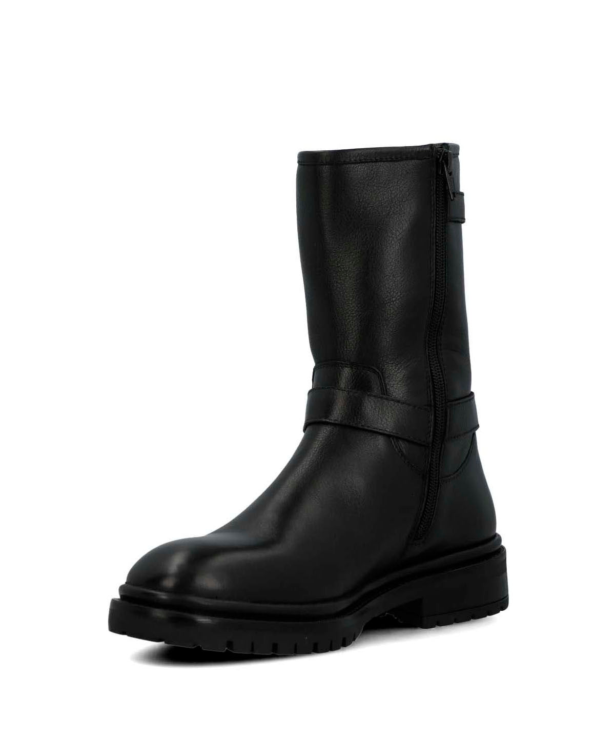 Bota Cuero Mujer Ribek Negra