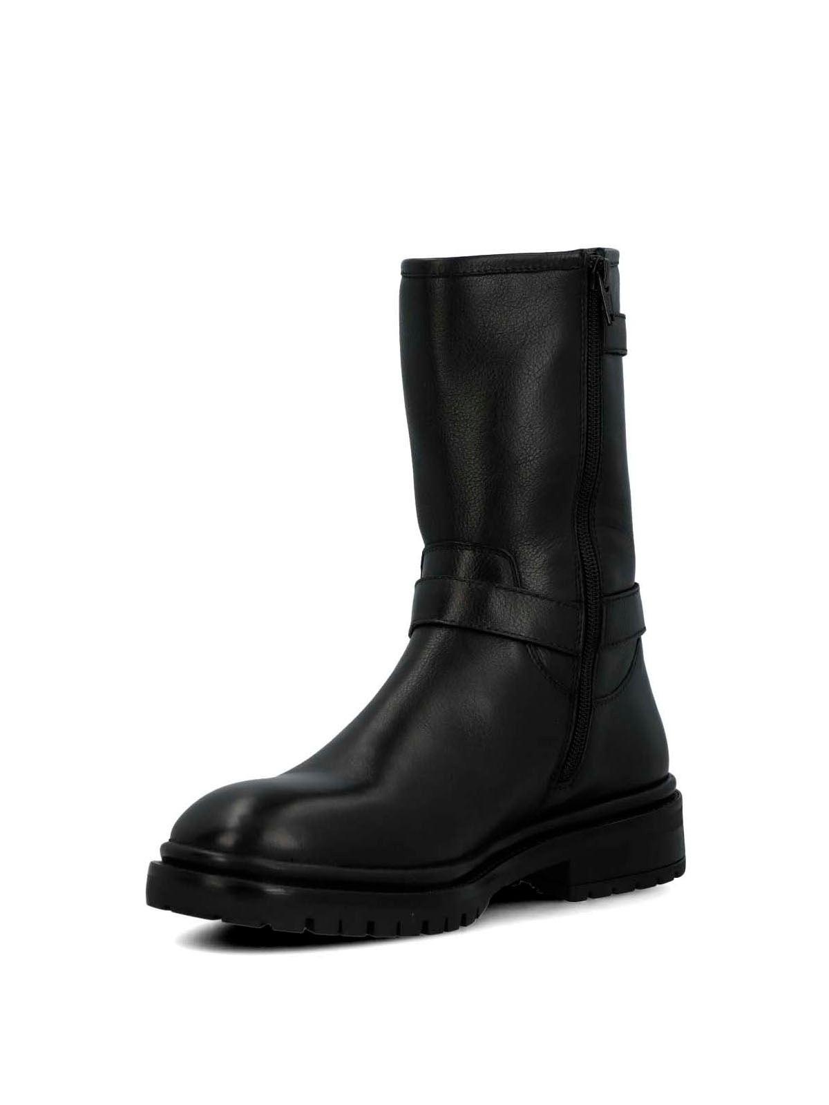 Bota Cuero Mujer Ribek Negra