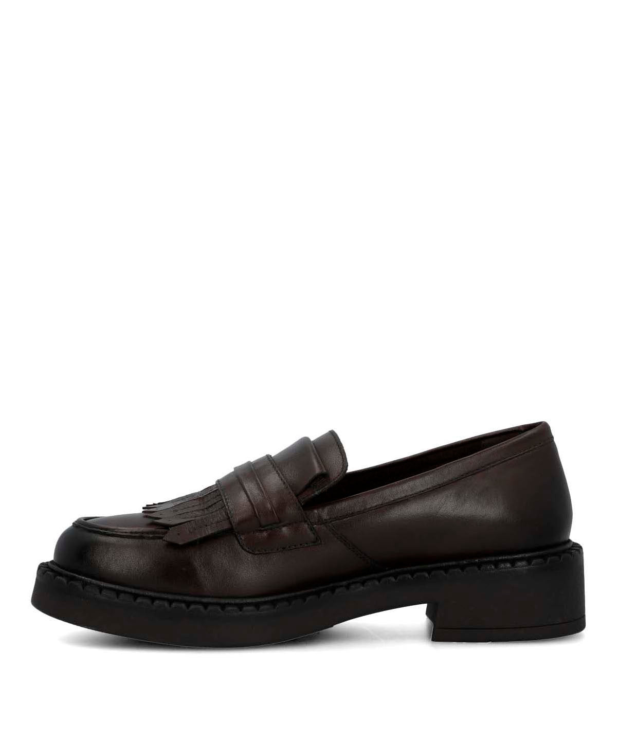 Mocasin Cuero Mujer Flipy Café