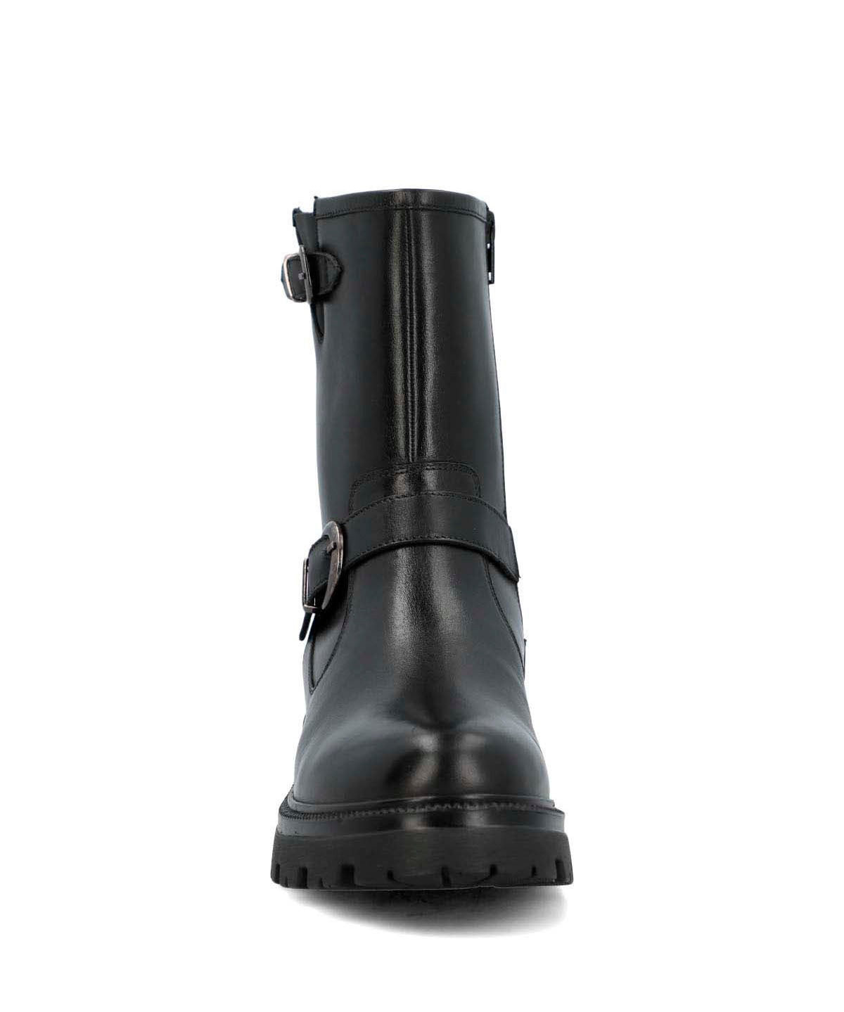 Botin Cuero Mujer Bunda Negro