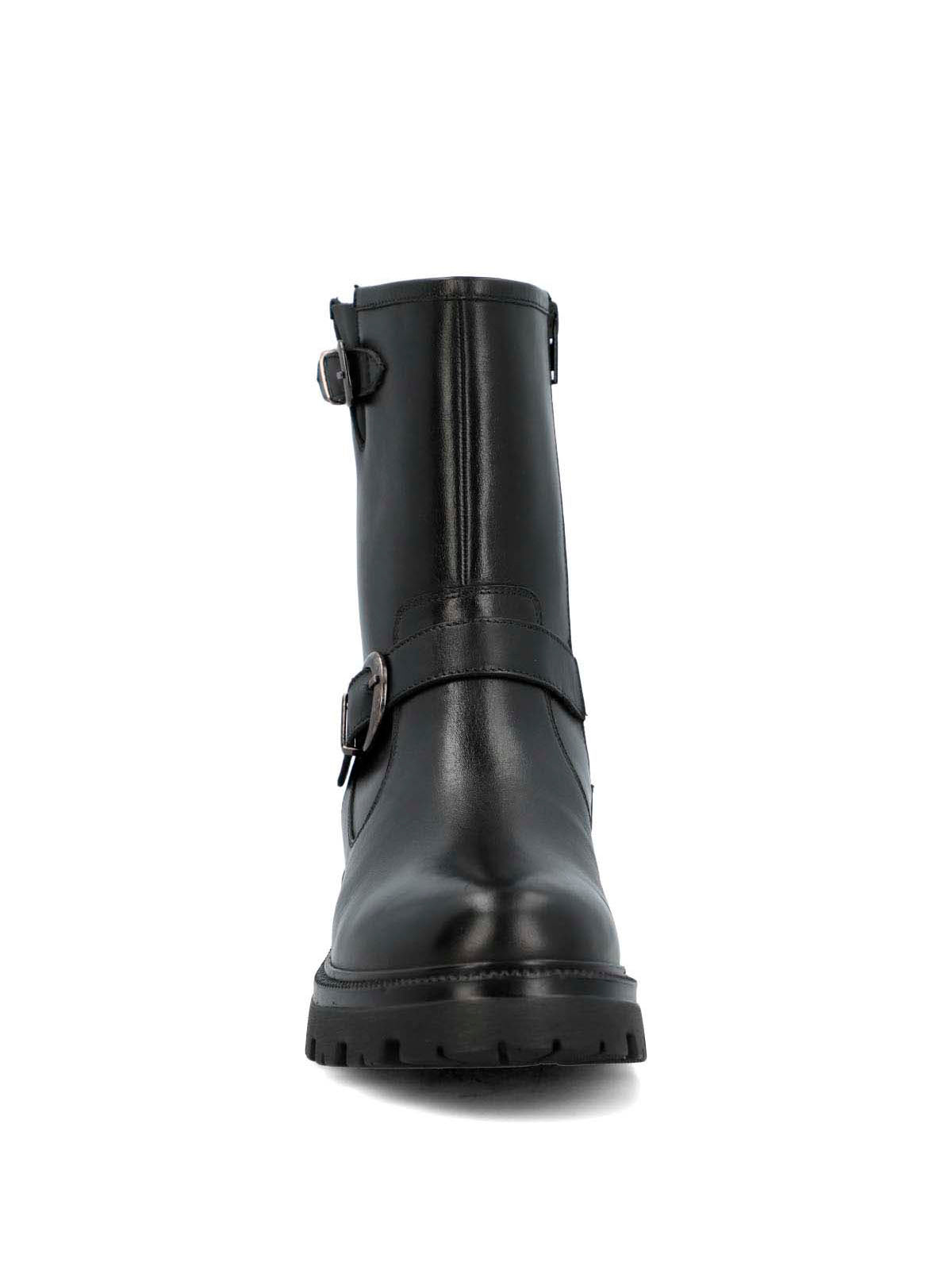 Botin Cuero Mujer Bunda Negro