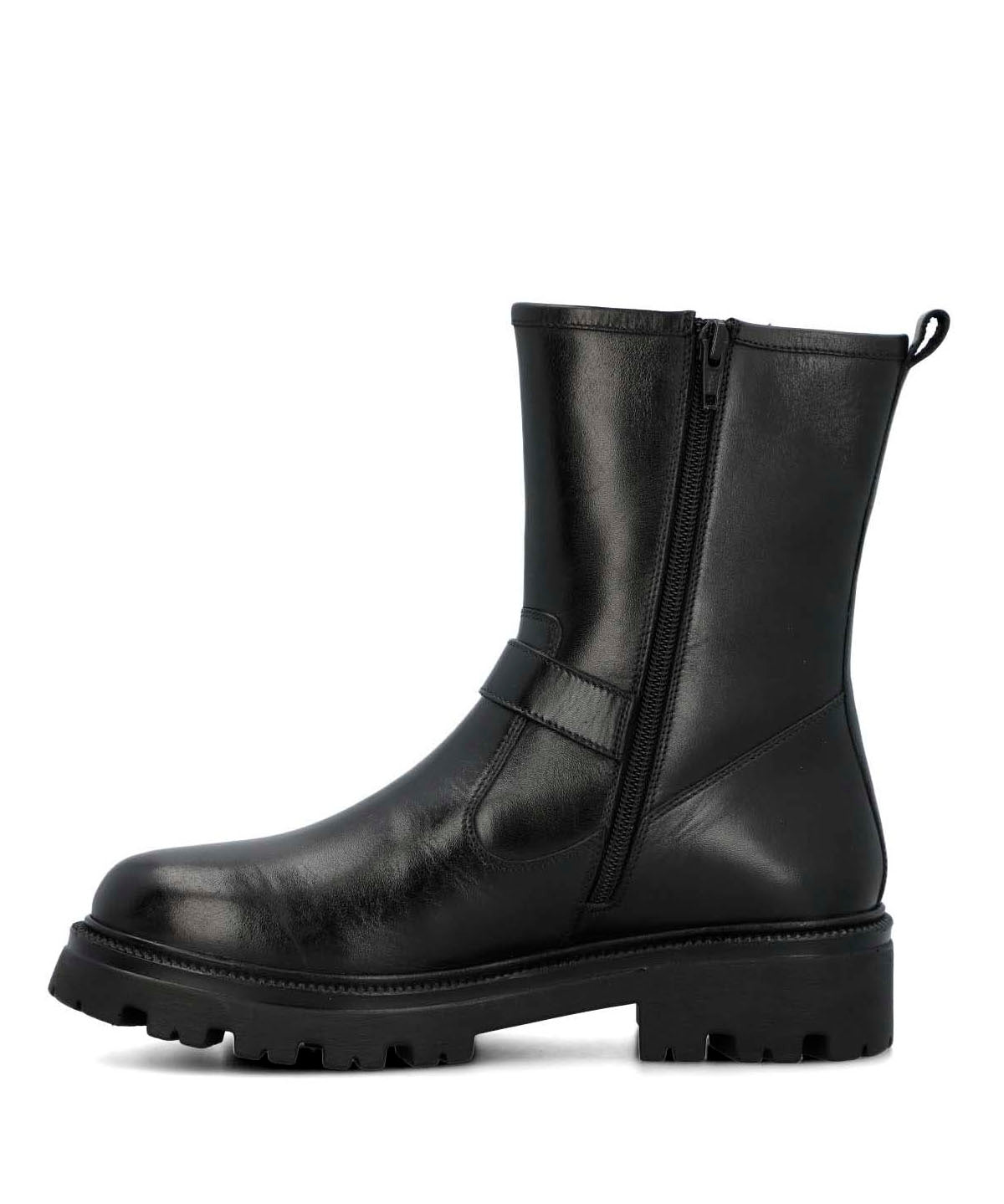 Botin Cuero Mujer Bunda Negro