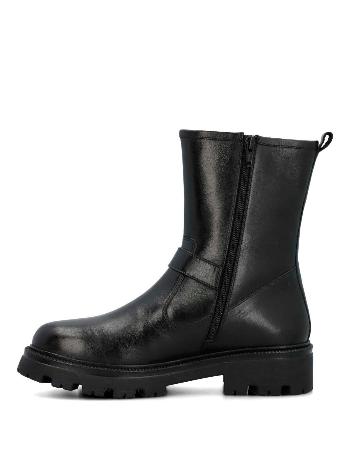Botin Cuero Mujer Bunda Negro