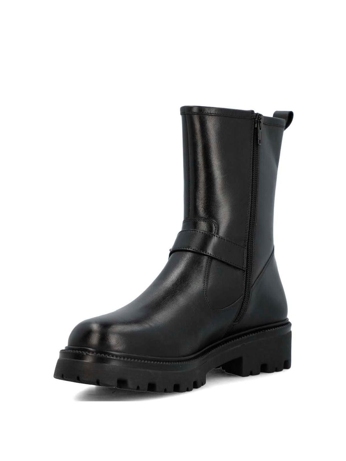 Botin Cuero Mujer Bunda Negro