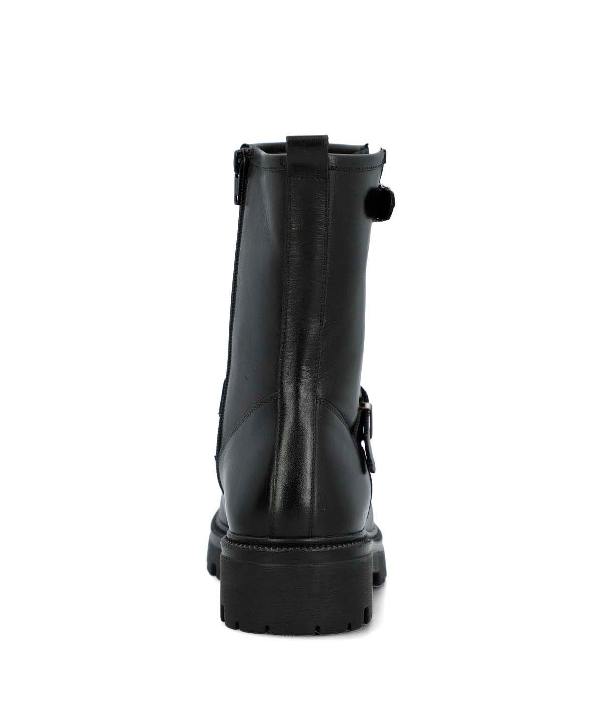 Botin Cuero Mujer Bunda Negro