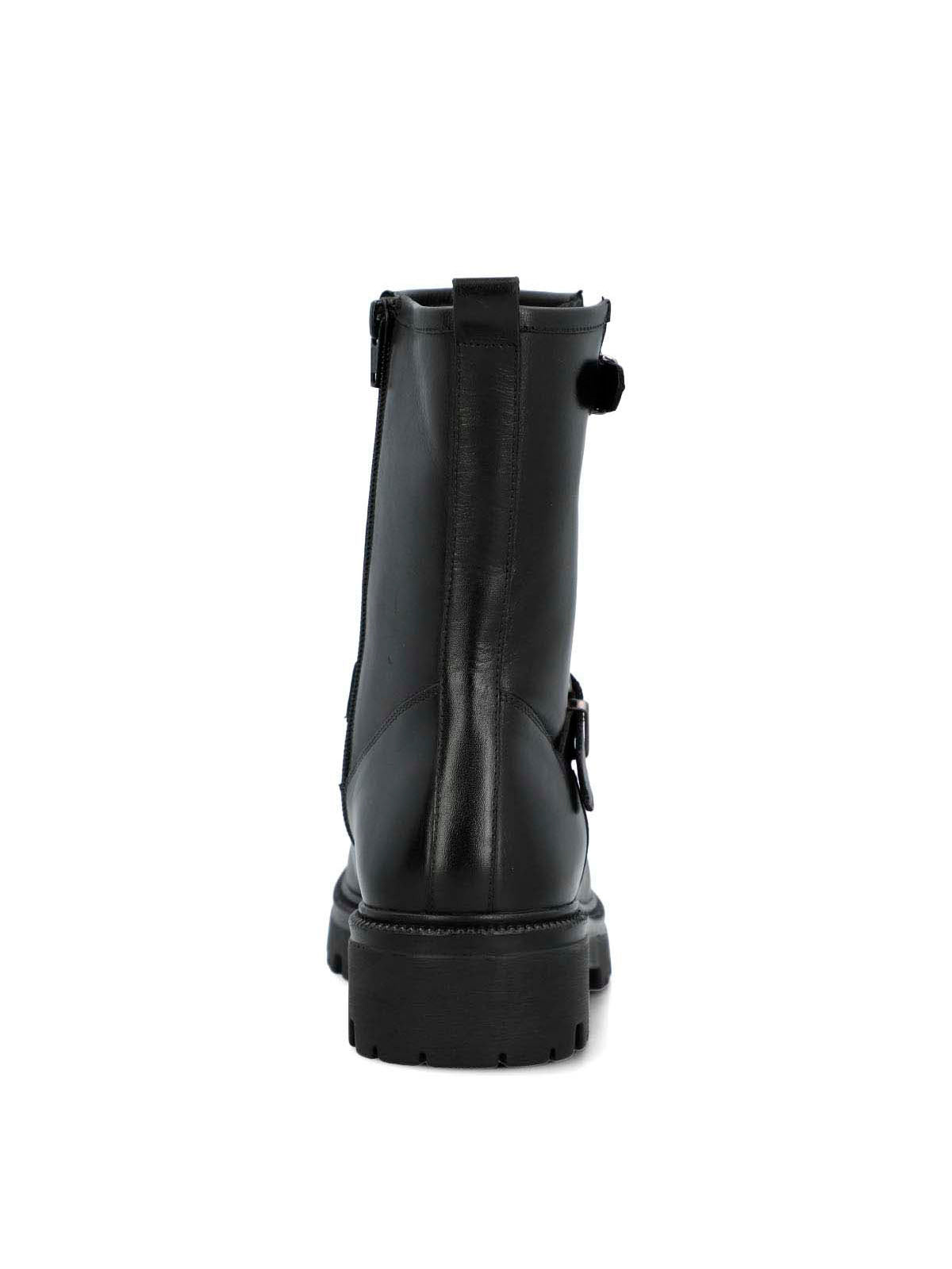 Botin Cuero Mujer Bunda Negro