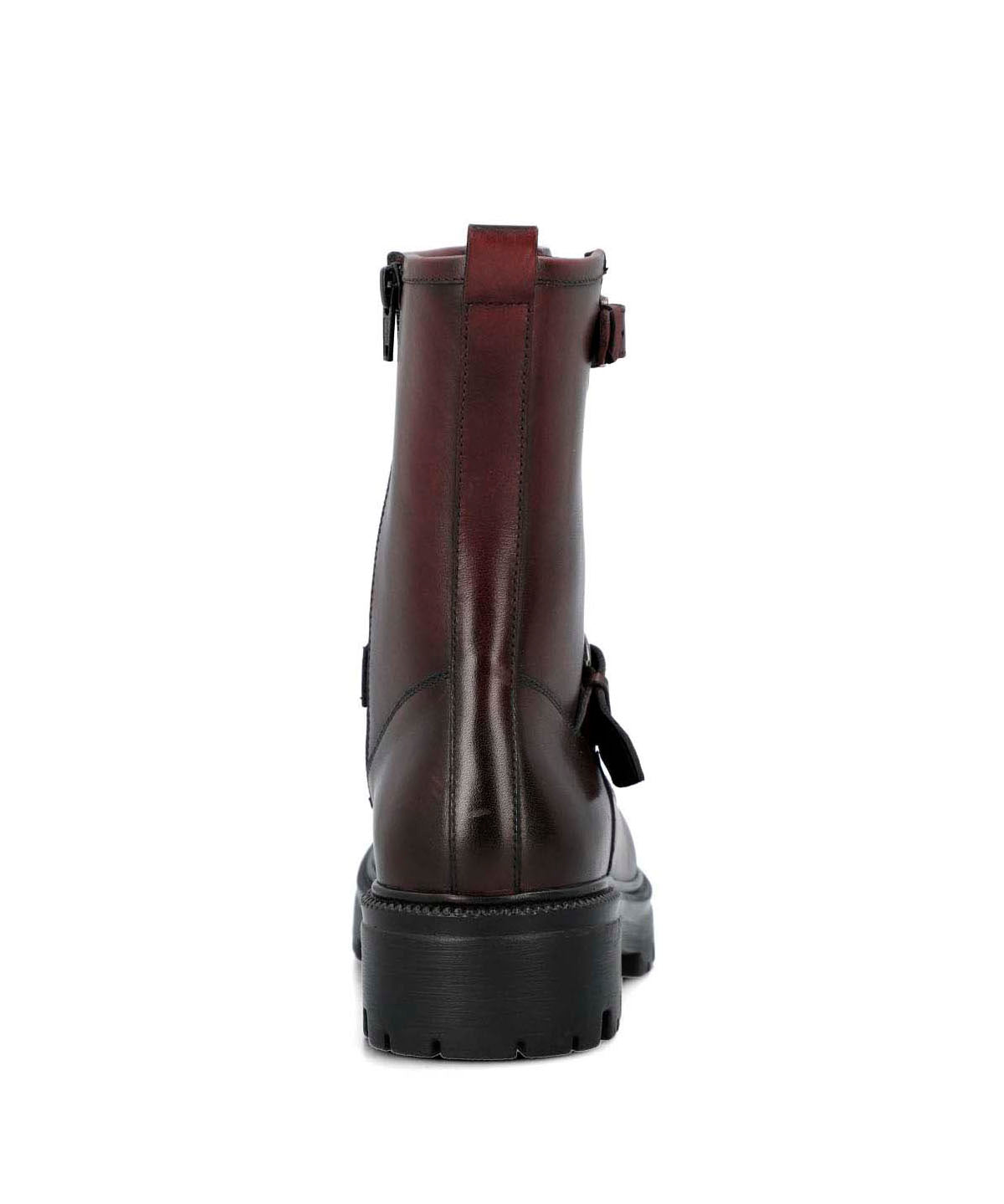 Botin Cuero Mujer Bunda Burdeo