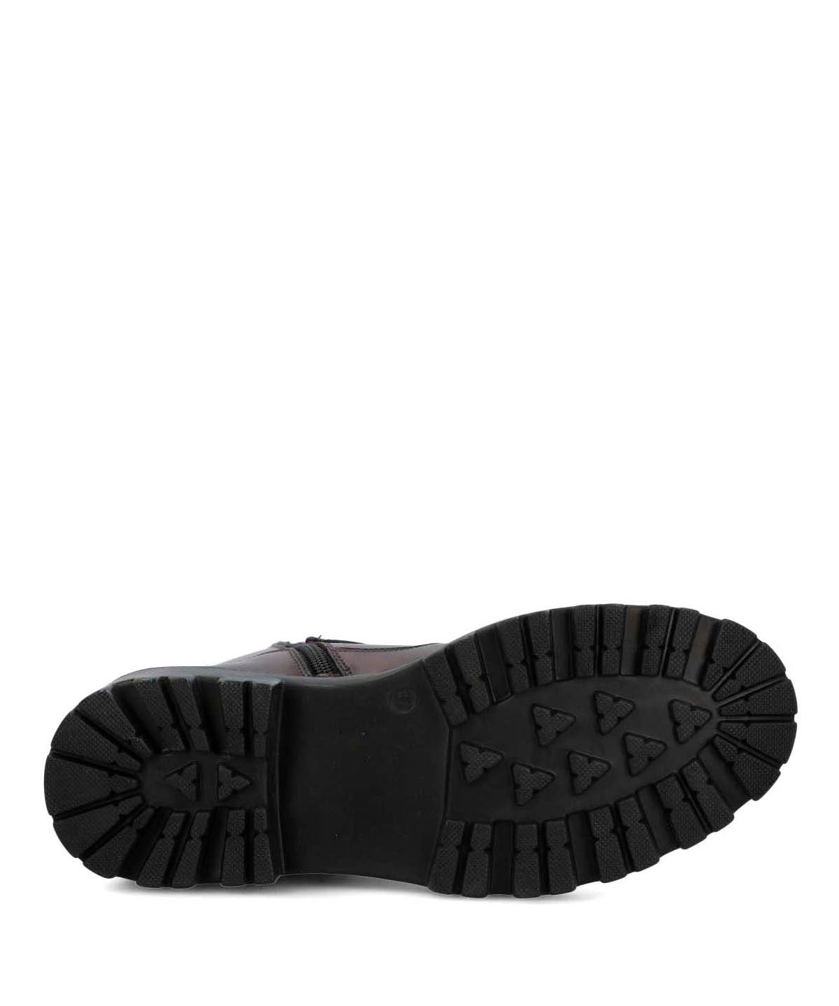 Botin Cuero Mujer Bunda Burdeo