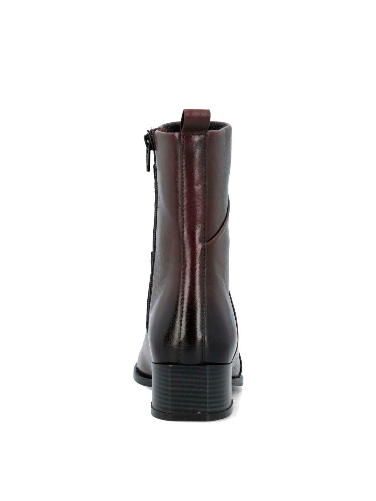 Botin Cuero Mujer Ivvy Ii Burdeo