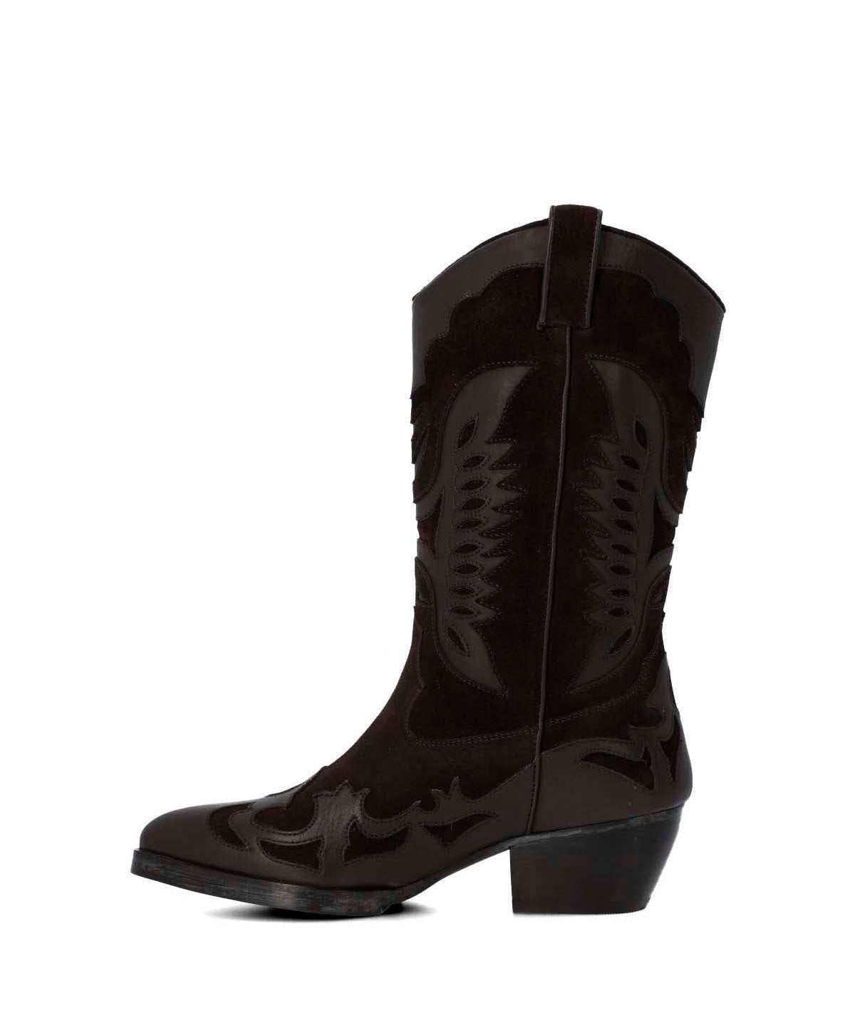 Bota Cuero Mujer Frezno Café