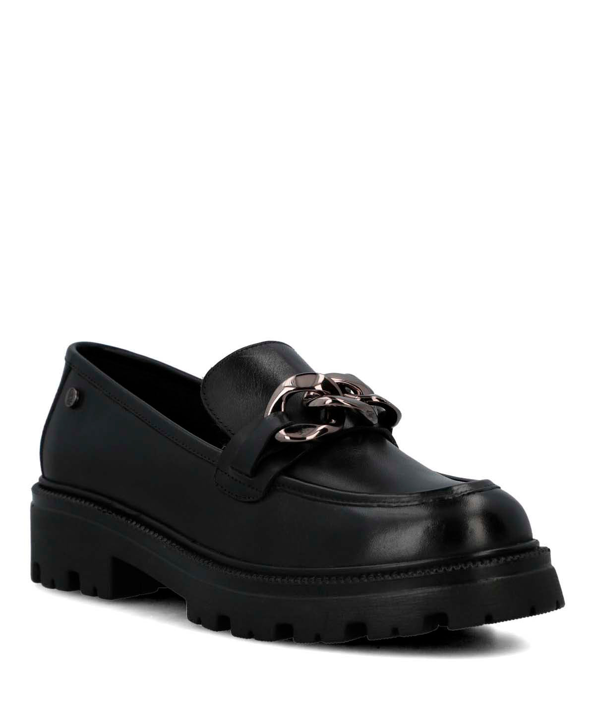 Mocasin Cuero Mujer Lively Negro