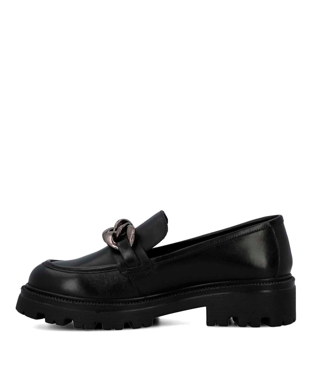 Mocasin Cuero Mujer Lively Negro