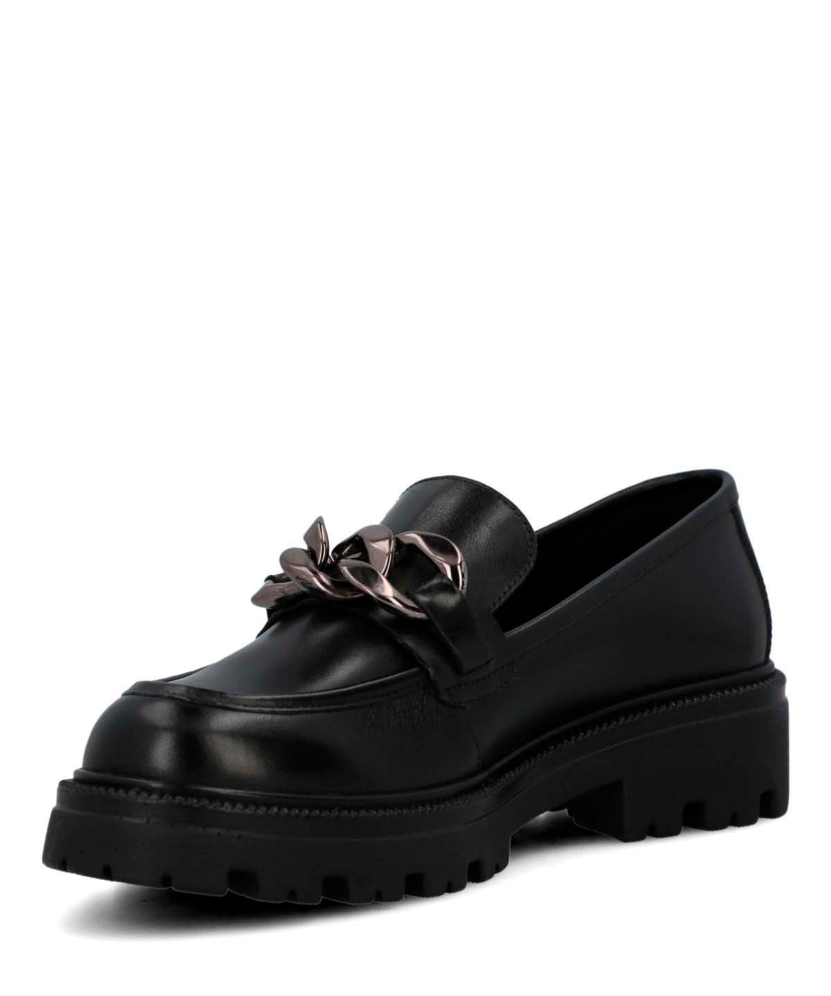 Mocasin Cuero Mujer Lively Negro