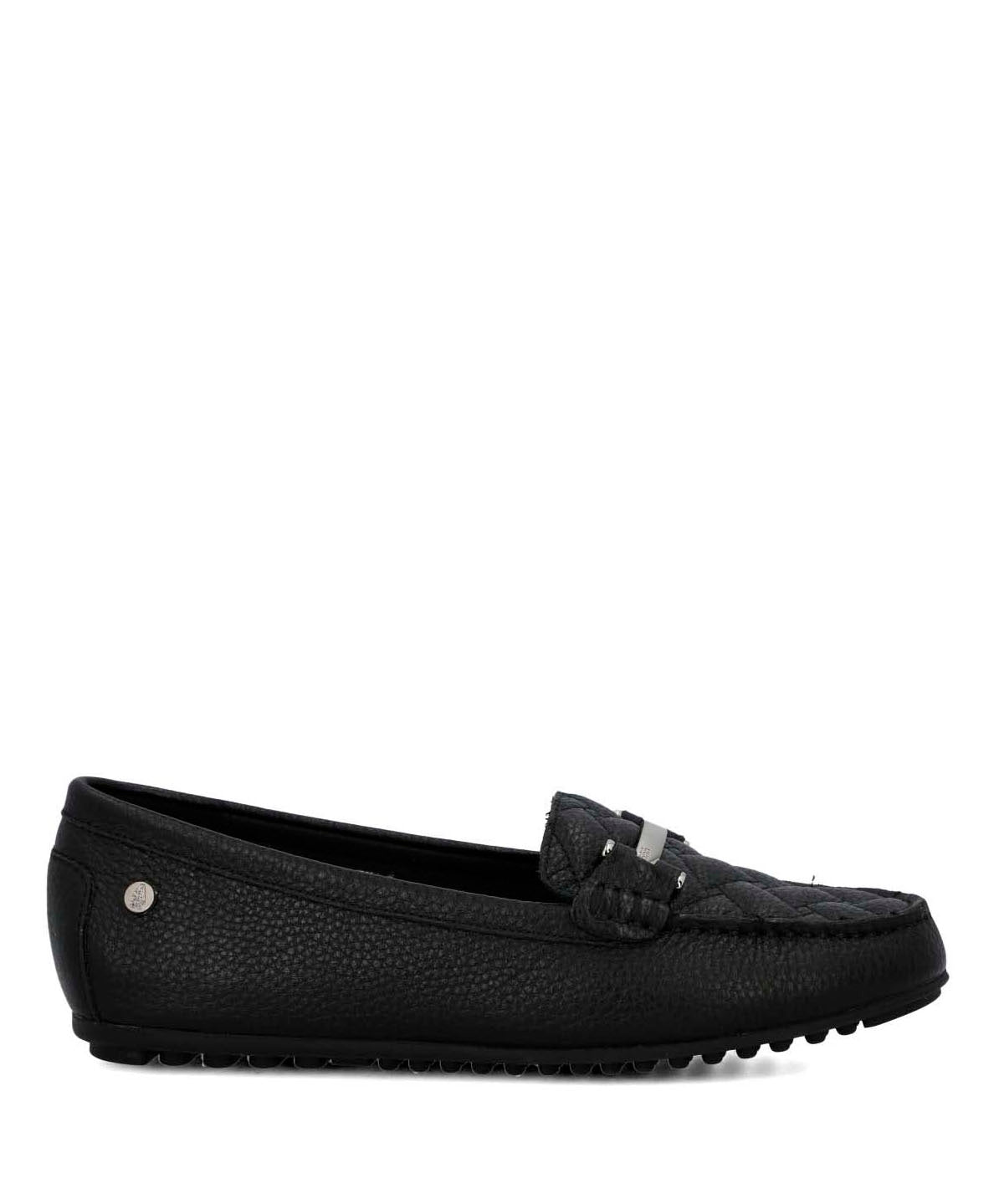 Mocasin Cuero Mujer Silvia Negro-Hush Puppies Chile