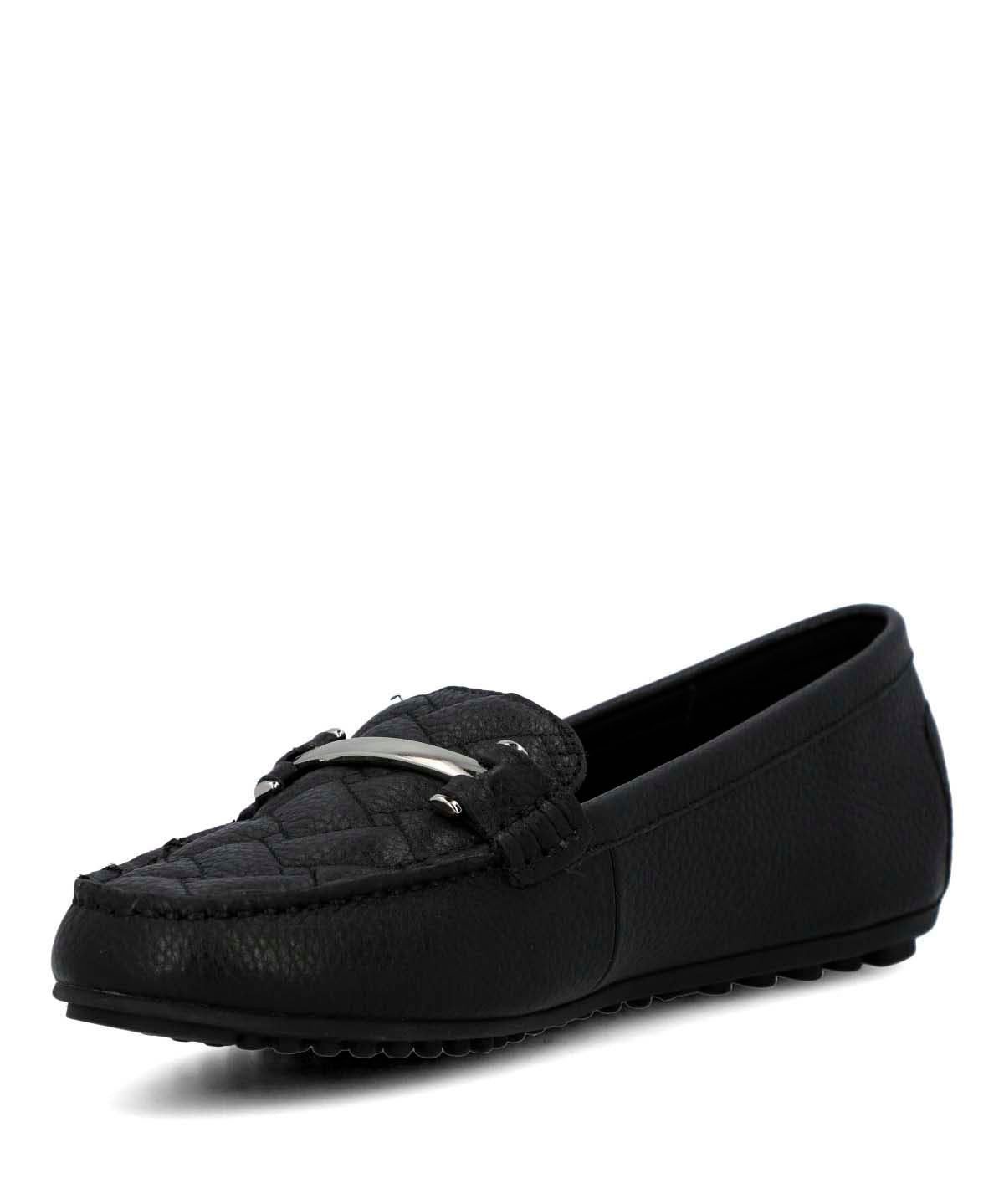 Mocasin Cuero Mujer Silvia Negro-Hush Puppies Chile