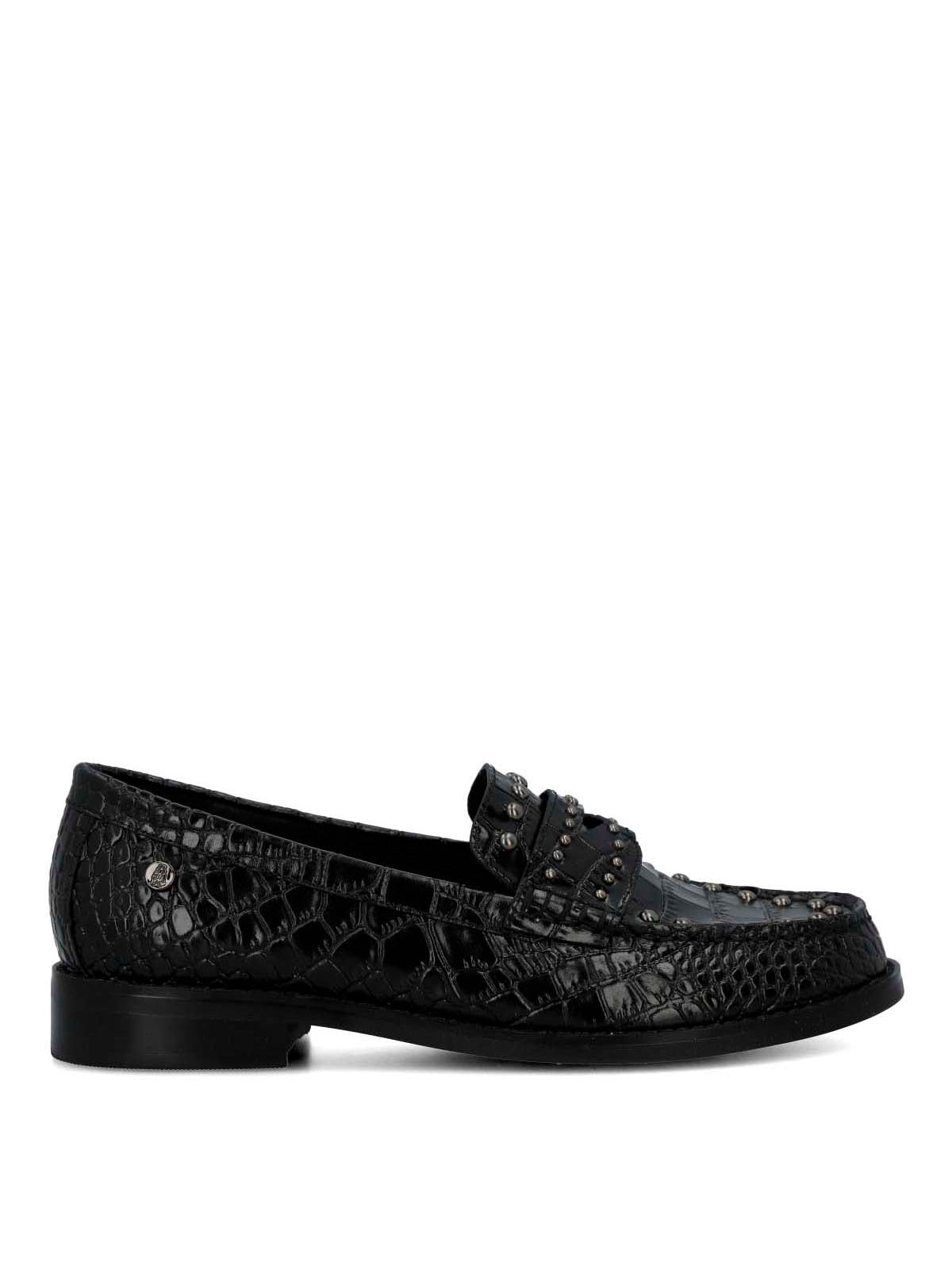Mocasin Cuero Mujer Crota Negro
