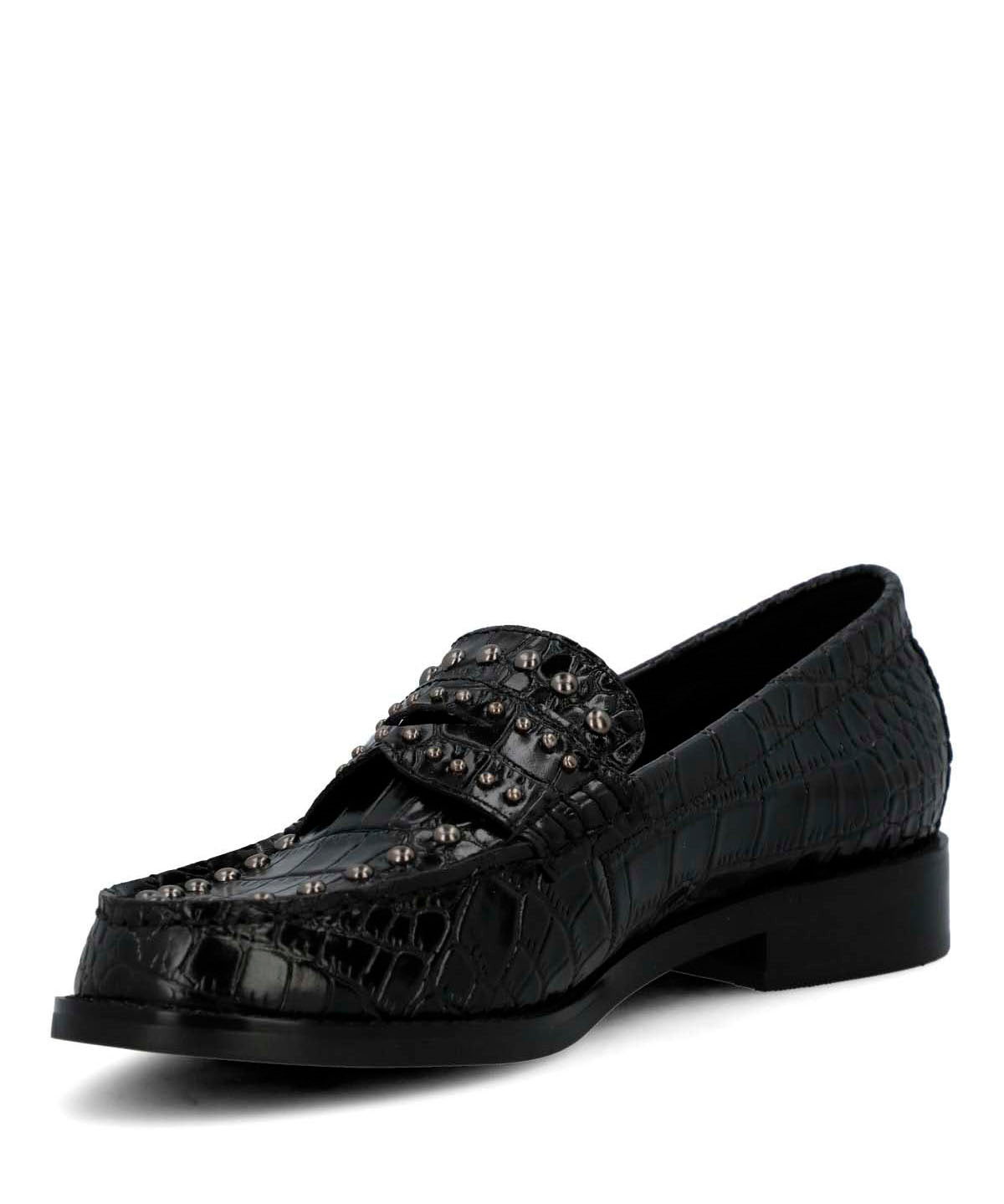 Mocasin Cuero Mujer Crota Negro