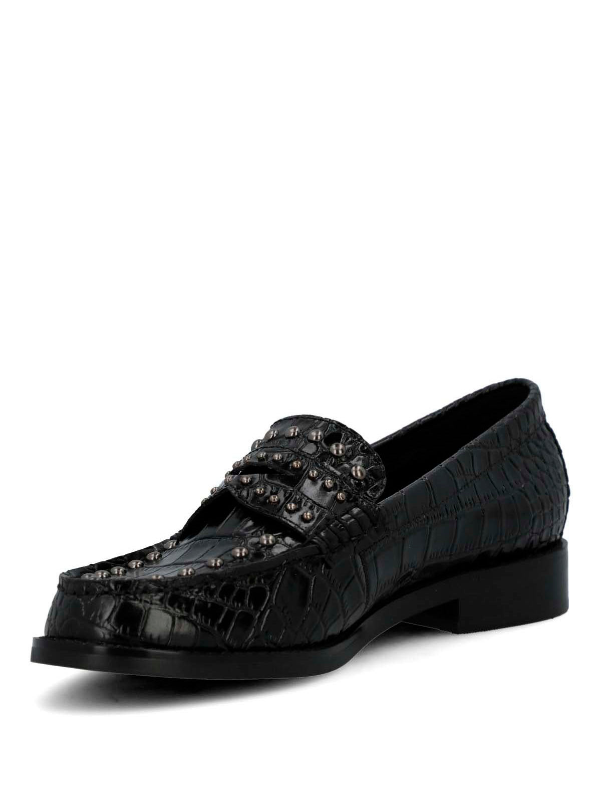 Mocasin Cuero Mujer Crota Negro