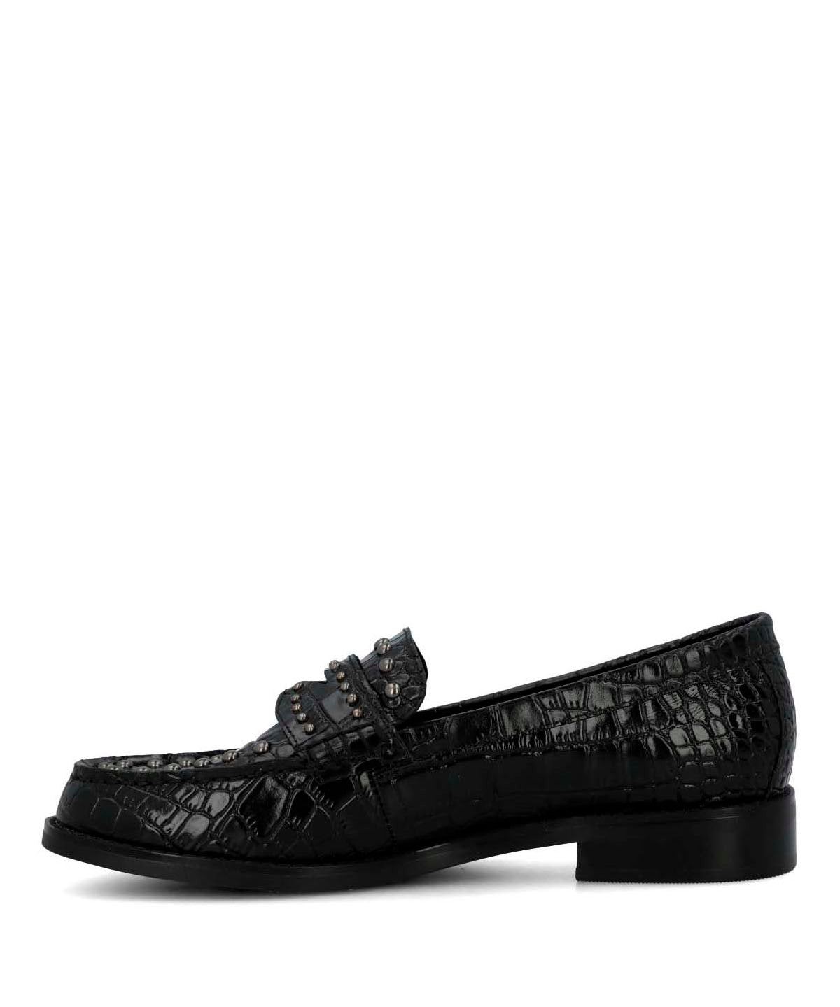 Mocasin Cuero Mujer Crota Negro