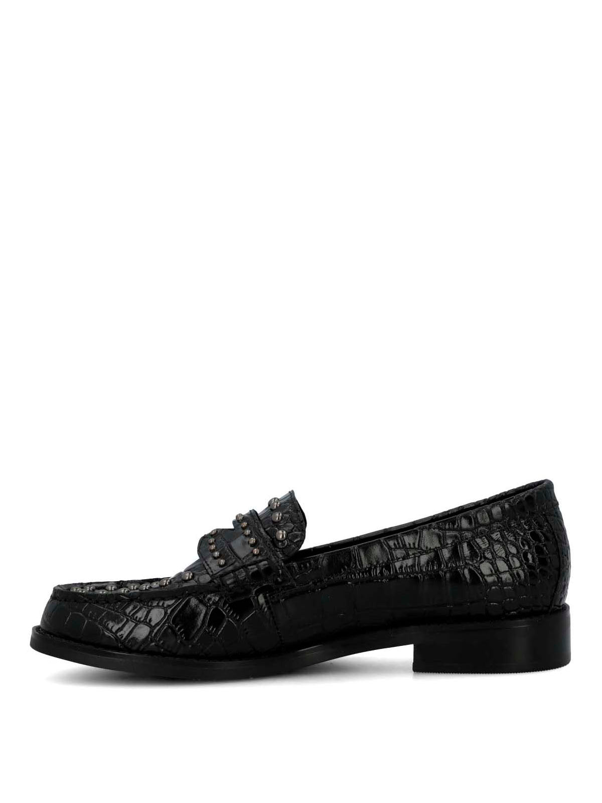 Mocasin Cuero Mujer Crota Negro