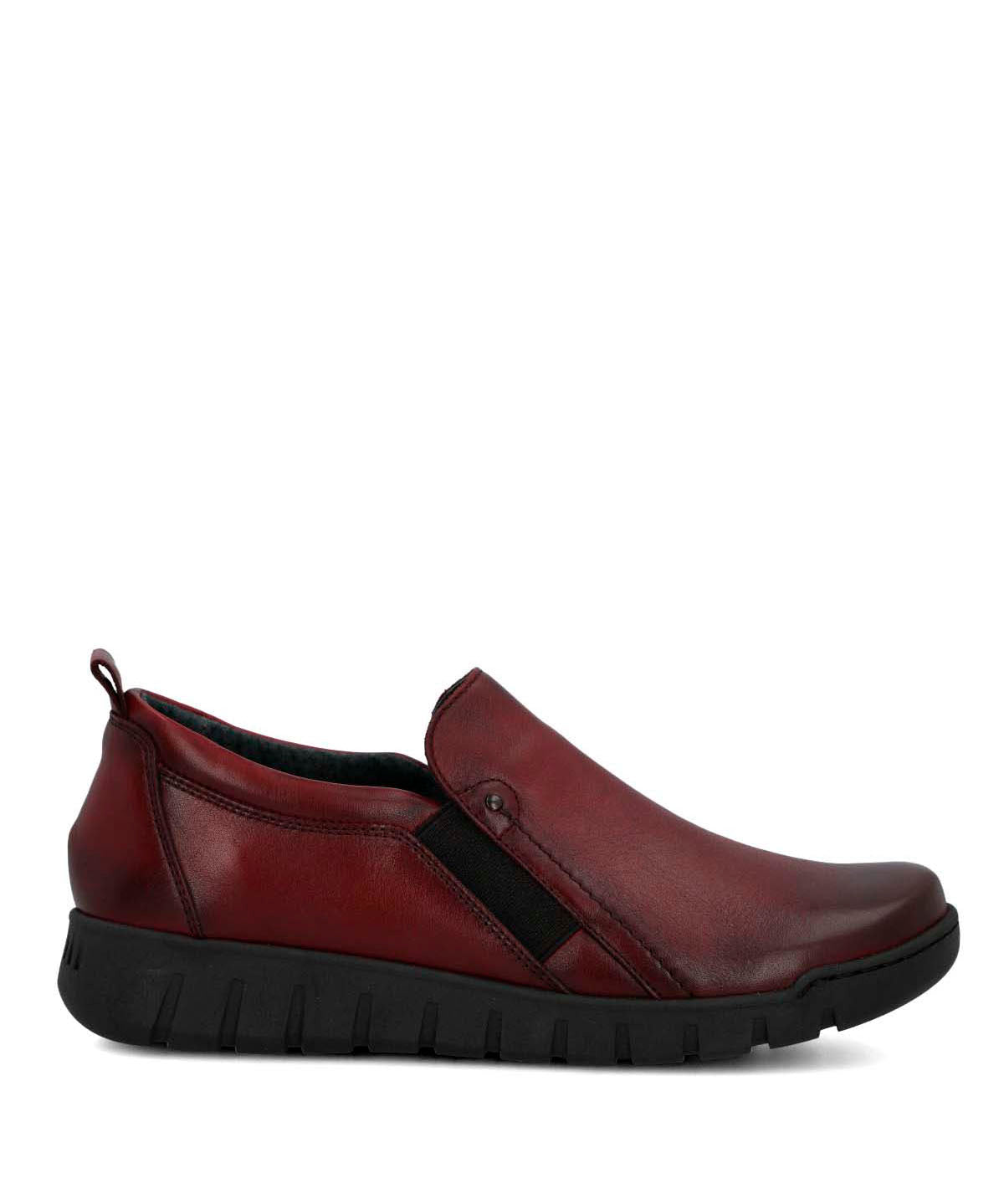 Slip On Cuero Mujer Henry Ii Burdeo