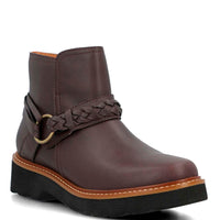 Botin Cuero Mujer Clide Burdeo