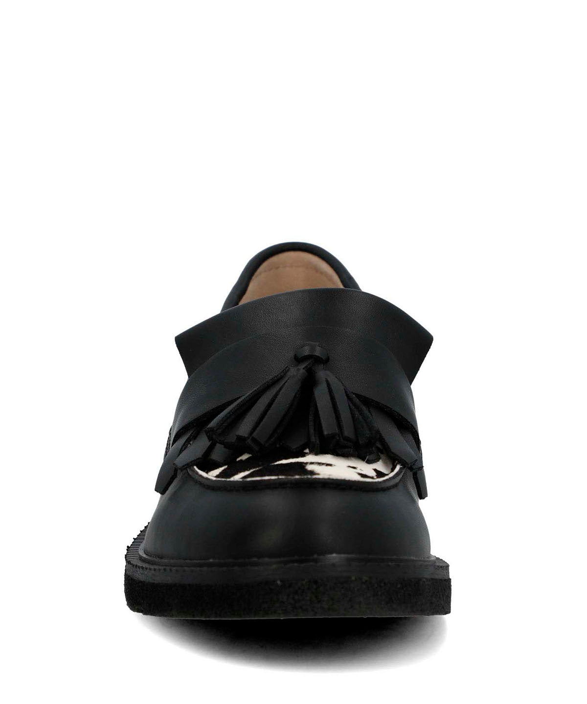 Mocasin Cuero Mujer Franty Negro