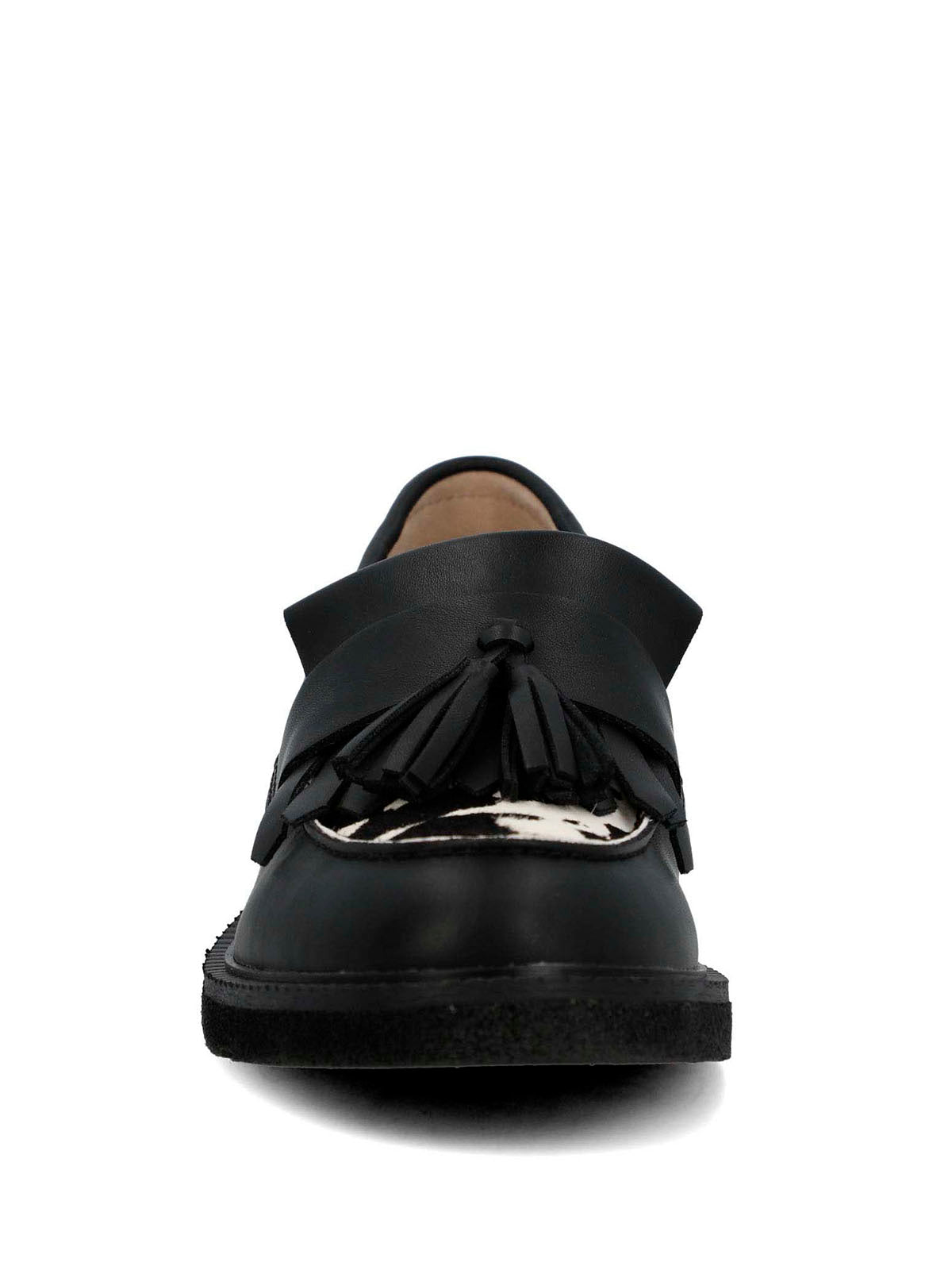 Mocasin Cuero Mujer Franty Negro