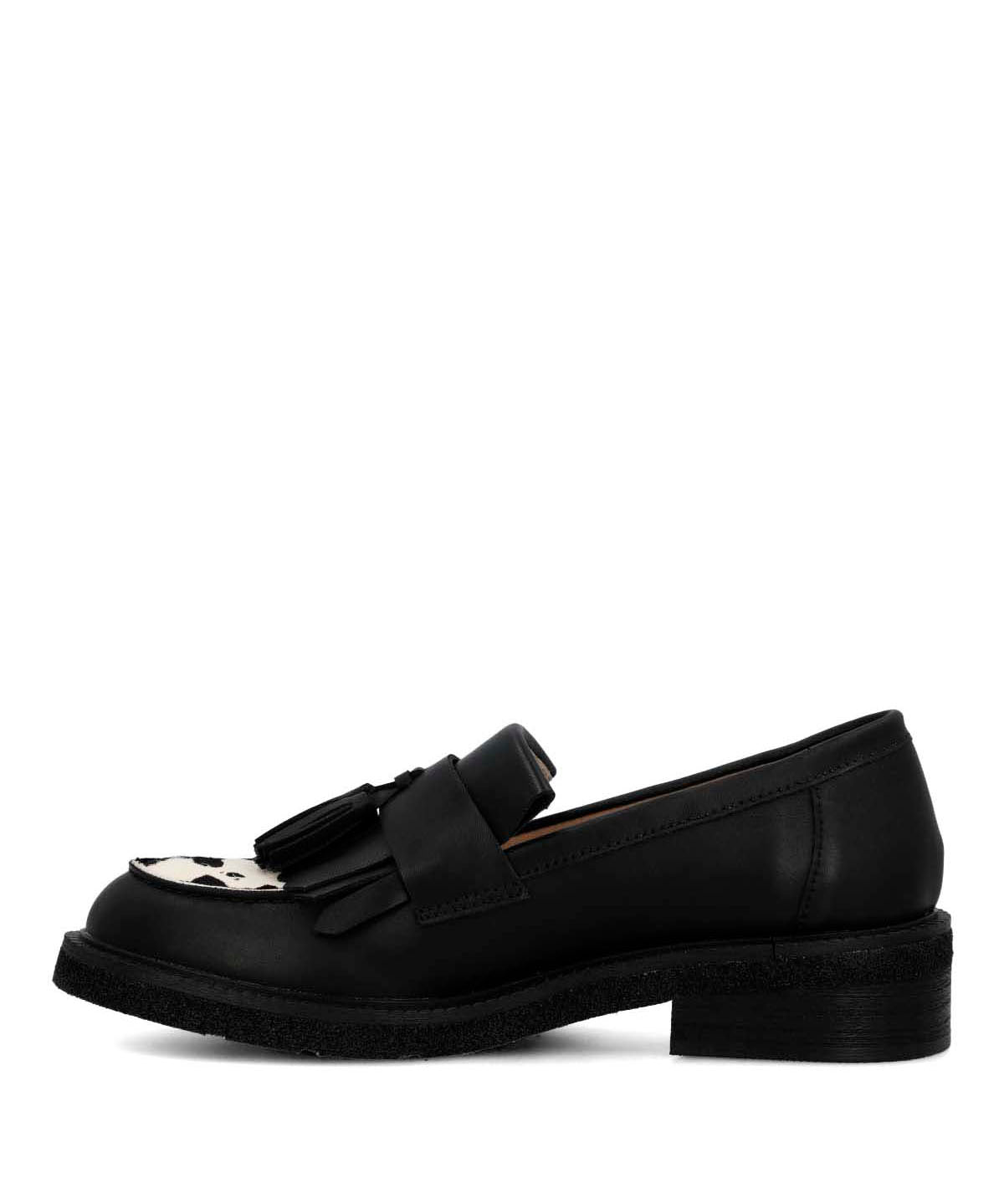 Mocasin Cuero Mujer Franty Negro